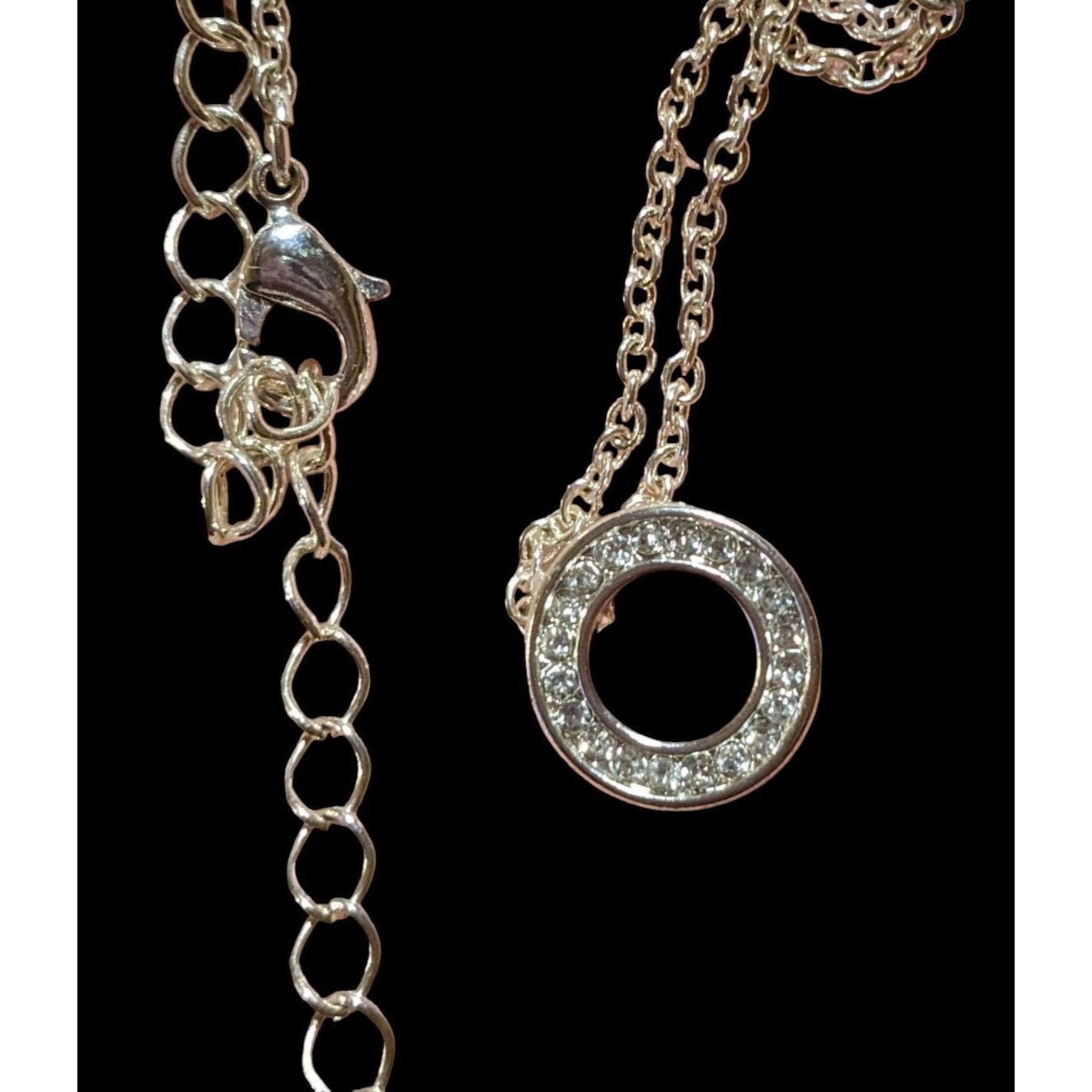 Other Minimalist Glam Silver Rhinestone Pendant Necklace Size ONE SIZE - 2 Thumbnail