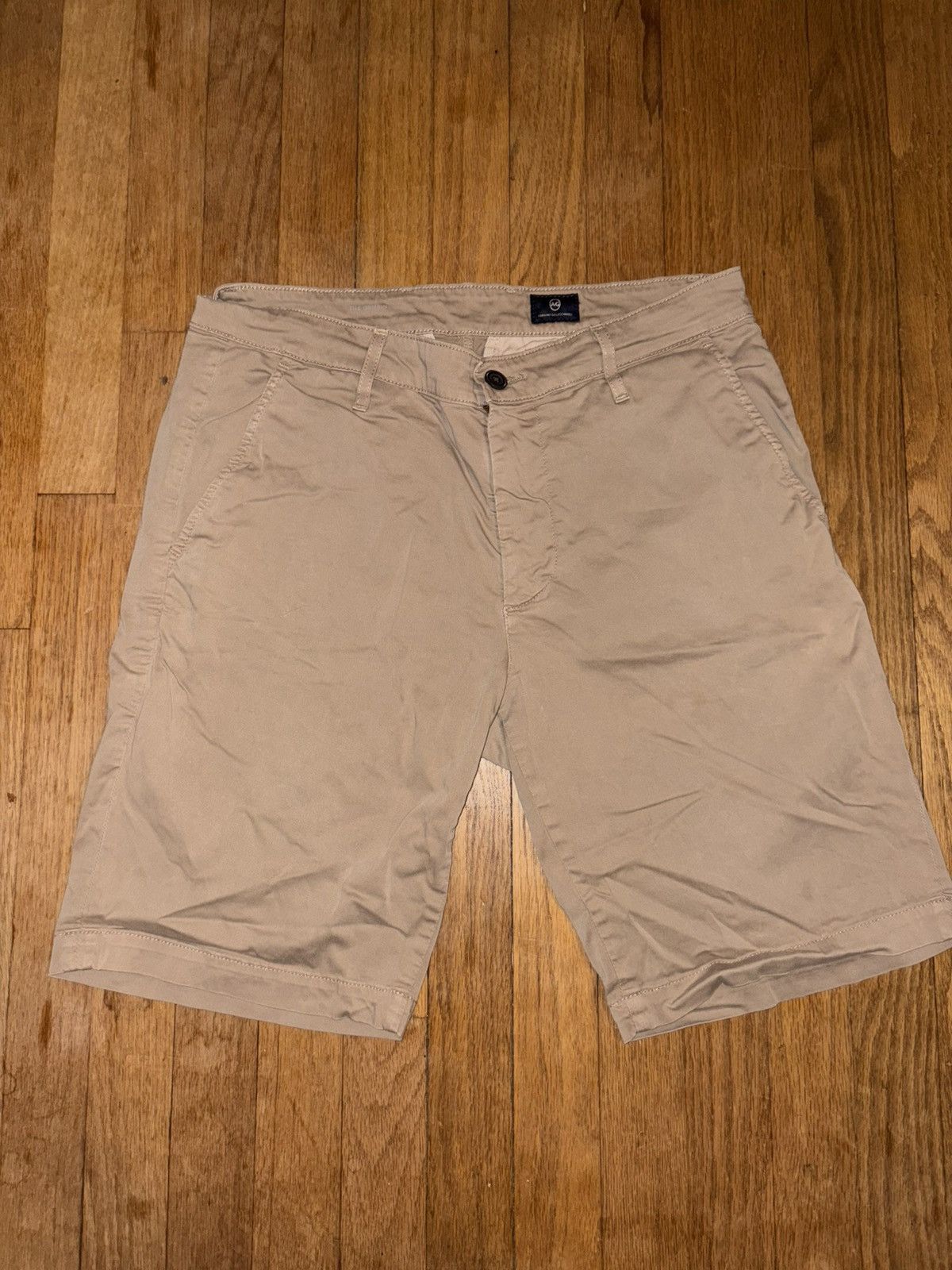 AG Adriano Goldschmied Ag Adriano Goldschmied Khaki Shorts Size US 33 - 1 Thumbnail