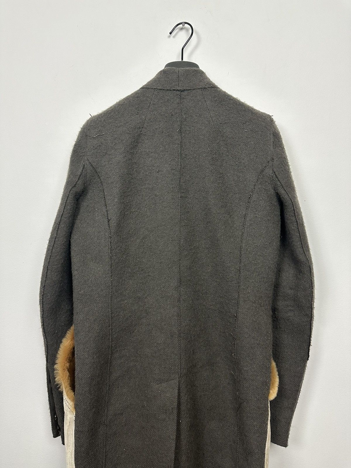 Rick Owens FW18 ‘SISYPHUS’ Camel Hair Patch Pocket Longcoat Size US S / EU 44-46 / 1 - 5 Thumbnail