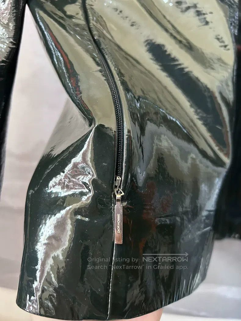 Dior Dior Forest green patent leather belt jacket Size US L / EU 52-54 / 3 - 6 Thumbnail