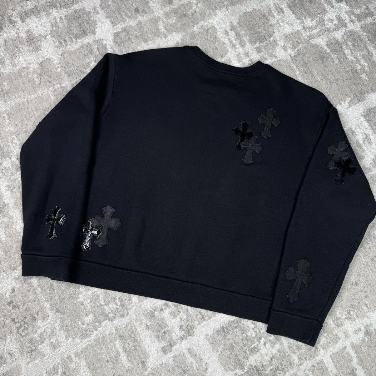Chrome Hearts Leather multi patch cross pullover crewneck sweatshirt Size US M / EU 48-50 / 2 - 14 Thumbnail
