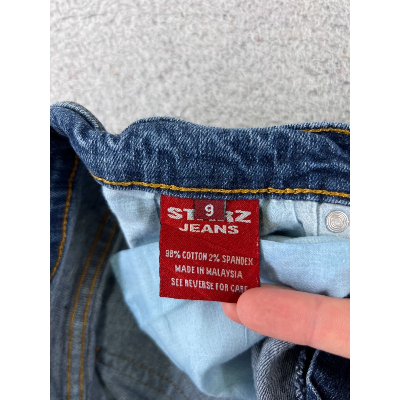 Denime Starz Women's Denim Jeans 9 Low Rise Straight Fit Embroidered Blue Cotton Casual Pants Size 30" / US 8 / IT 44 - 7 Thumbnail