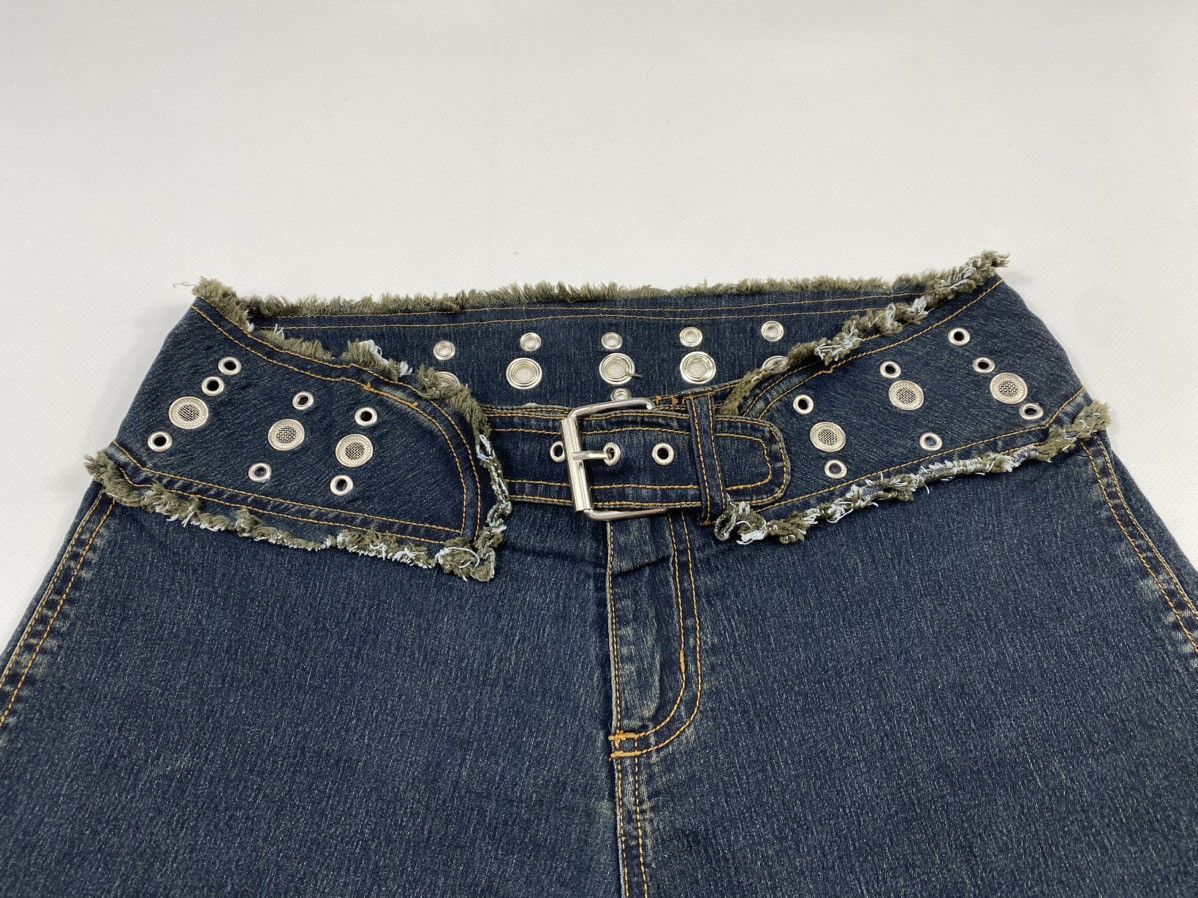 Vintage LASTDROP🔥 Y2K Studded Distressed Style Boho Belt Mini Shorts Size 28" / US 6 / IT 42 - 6 Thumbnail