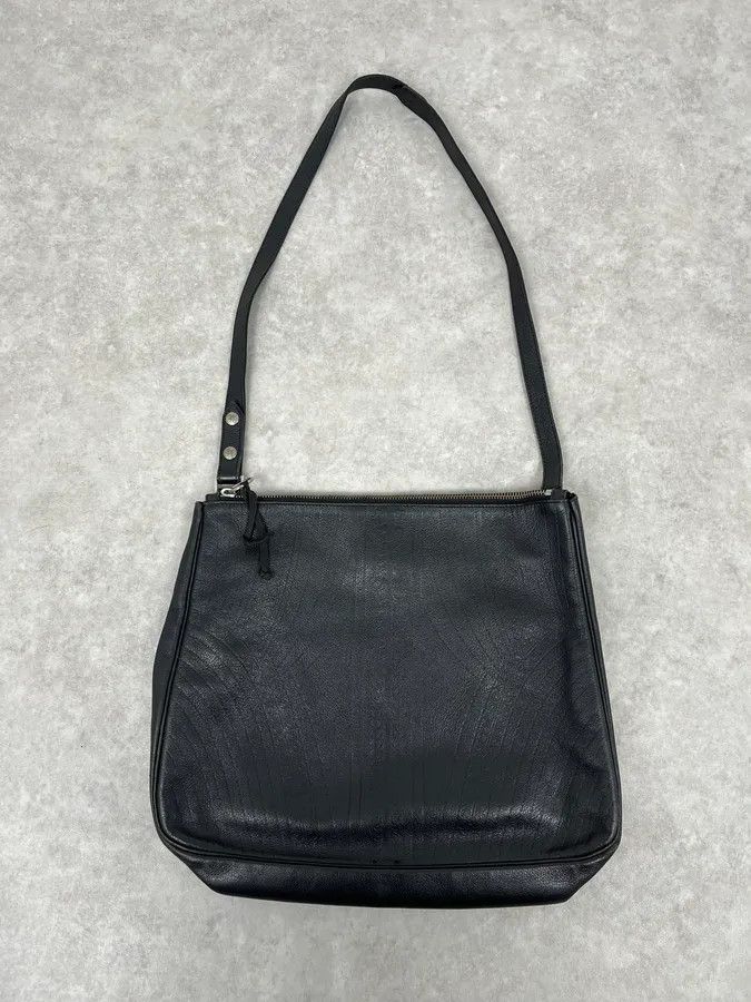 Jean Paul Gaultier Art Déco Black Leather Bag