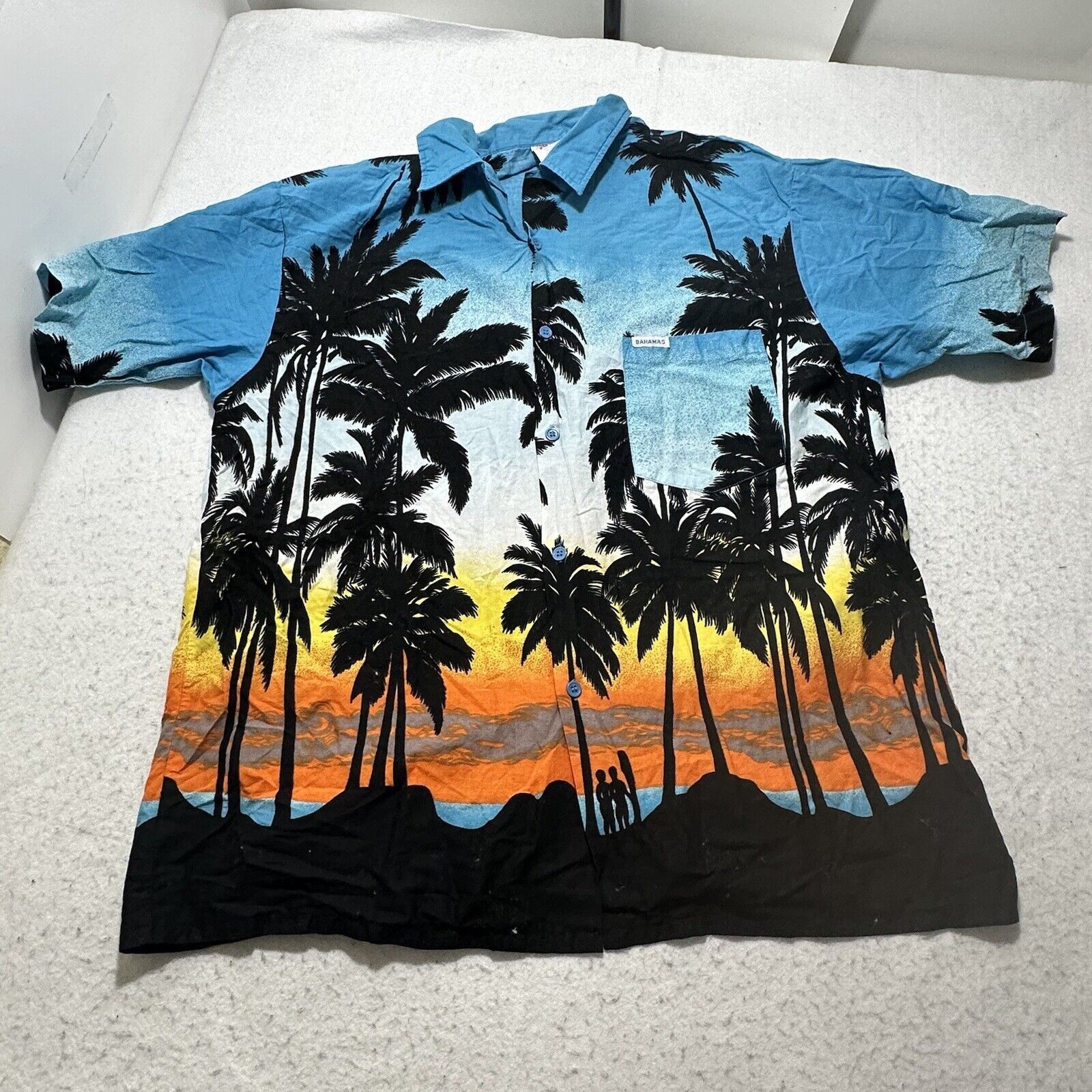 Vintage Dorsett XXL Hawaiian Palm Tree Sunset Button Up Shirt Size US XXL / EU 58 / 5 - 1 Thumbnail