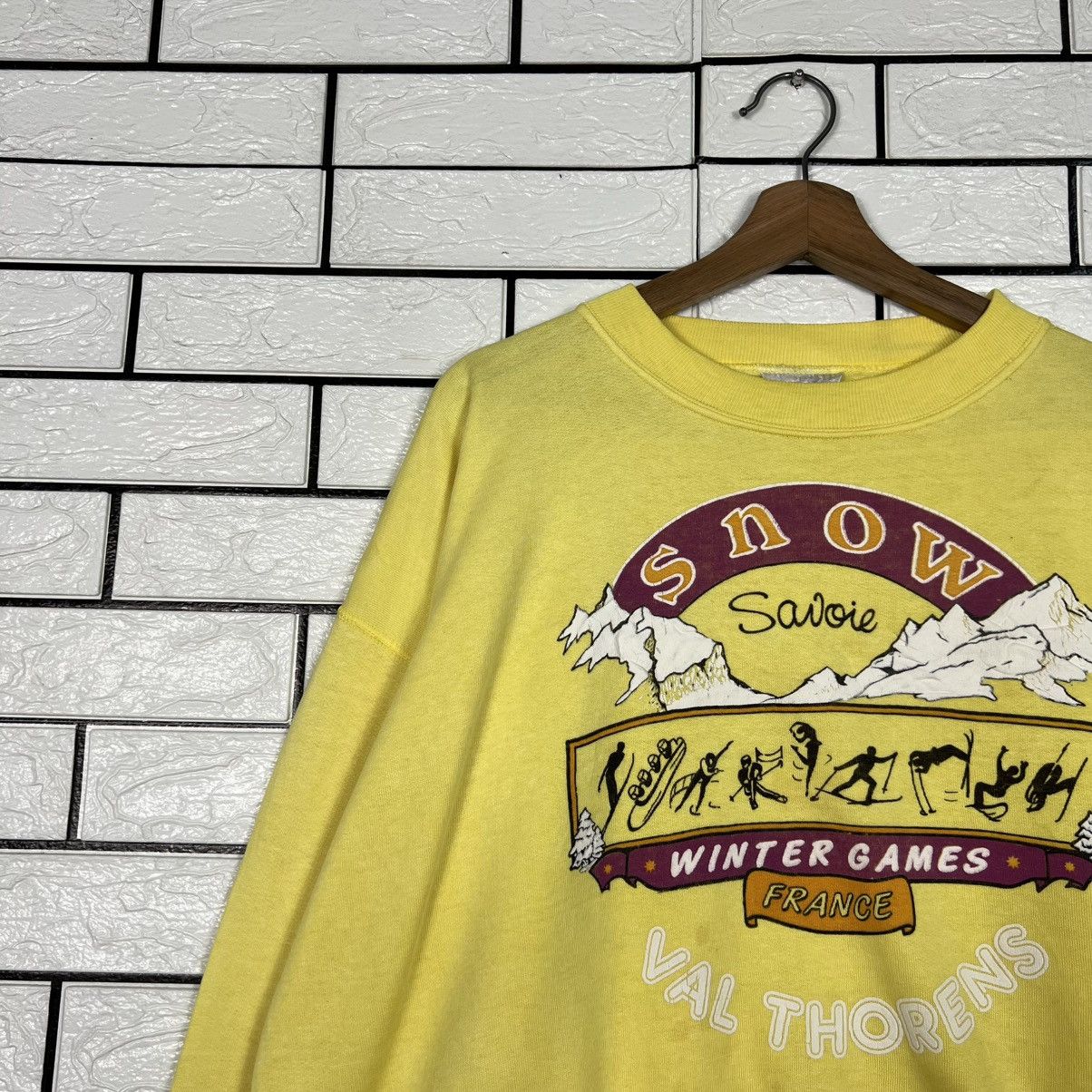 Vintage Vintage 80's Val Thorens France Ski Sweatshirt #4273-C194 Size US XL / EU 56 / 4 - 4 Thumbnail