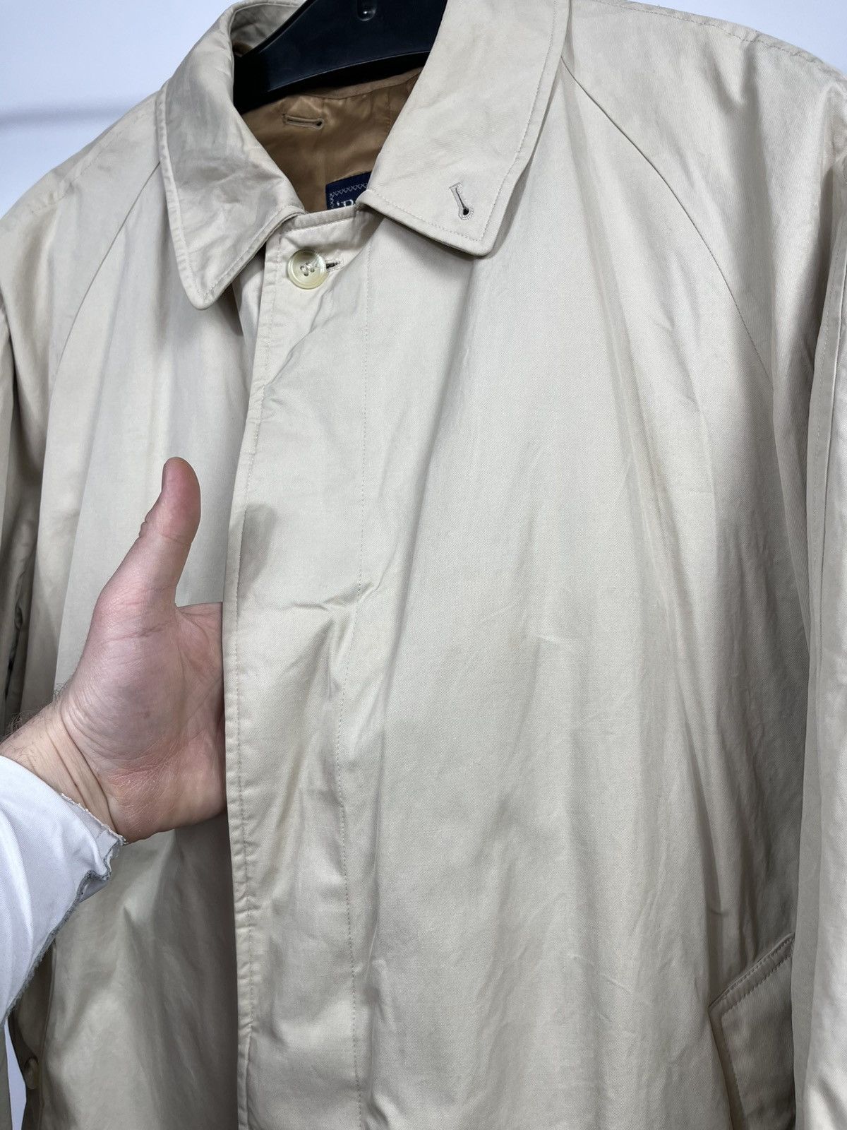 Burberry Burberrys Mens Beige Coat Wool Lined Vintage Trench Size US M / EU 48-50 / 2 - 3 Thumbnail