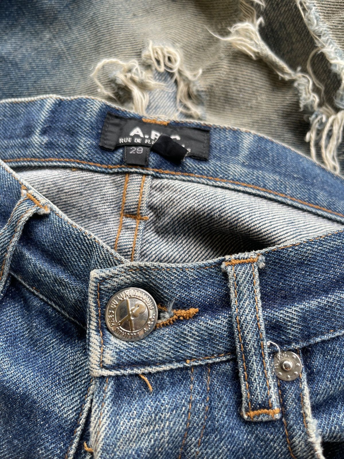 A.P.C. THRASHED❗️A.P.C DISTRESSED SELVEDGE DENIM Size US 28 / EU 44 - 14 Thumbnail