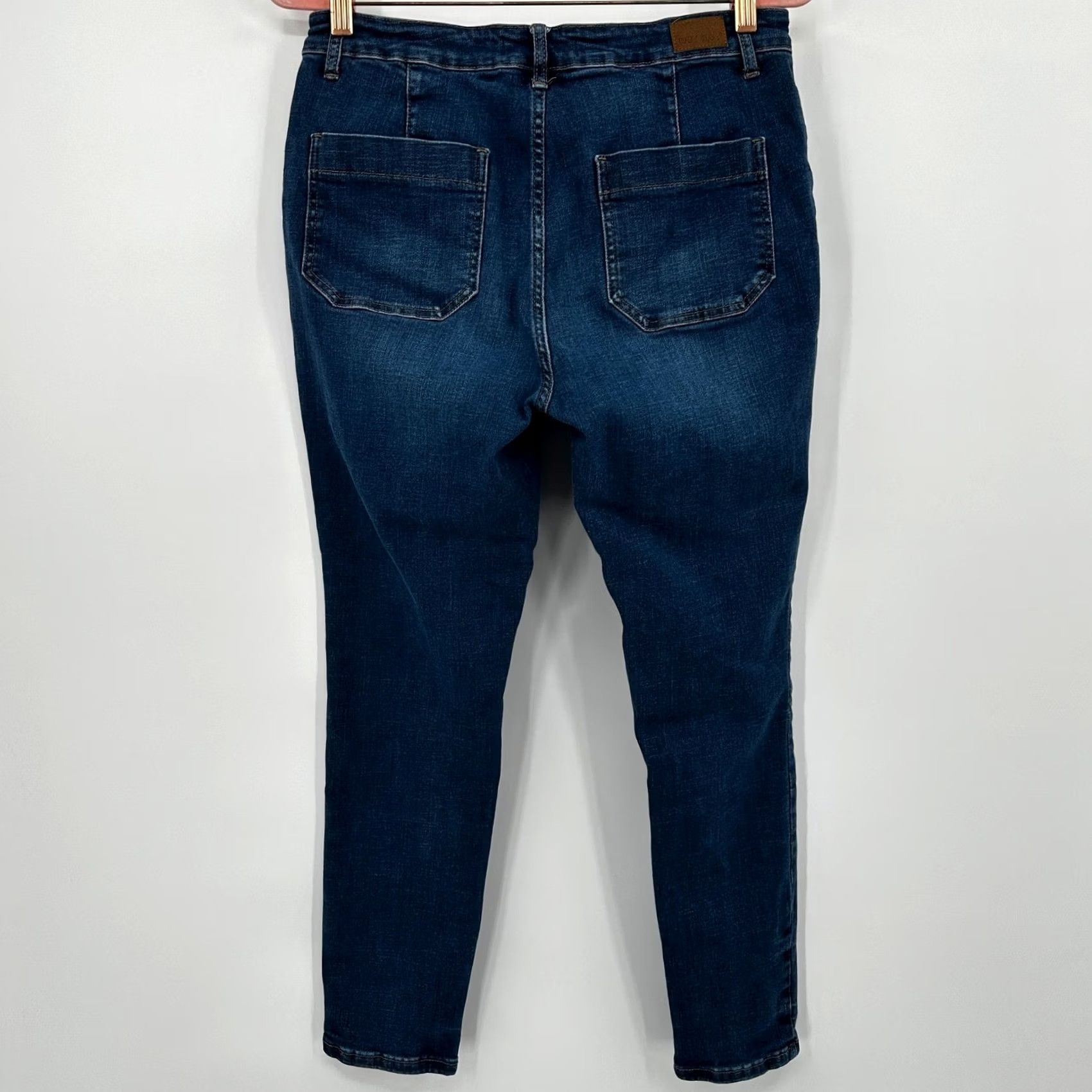 Vintage Judy Blue Skinny Fit Dark Wash High Rise Button Fly Patch Pocket Jeans 15/32 Size 24" / US 00 / IT 34 - 5 Thumbnail