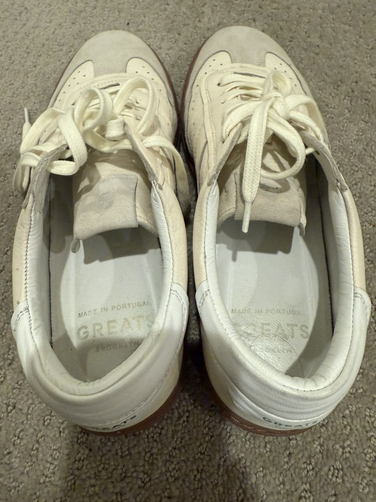 Greats Greats white/beige leather sneakers size 10.5 Size US 10.5 / EU 43-44 - 4 Thumbnail