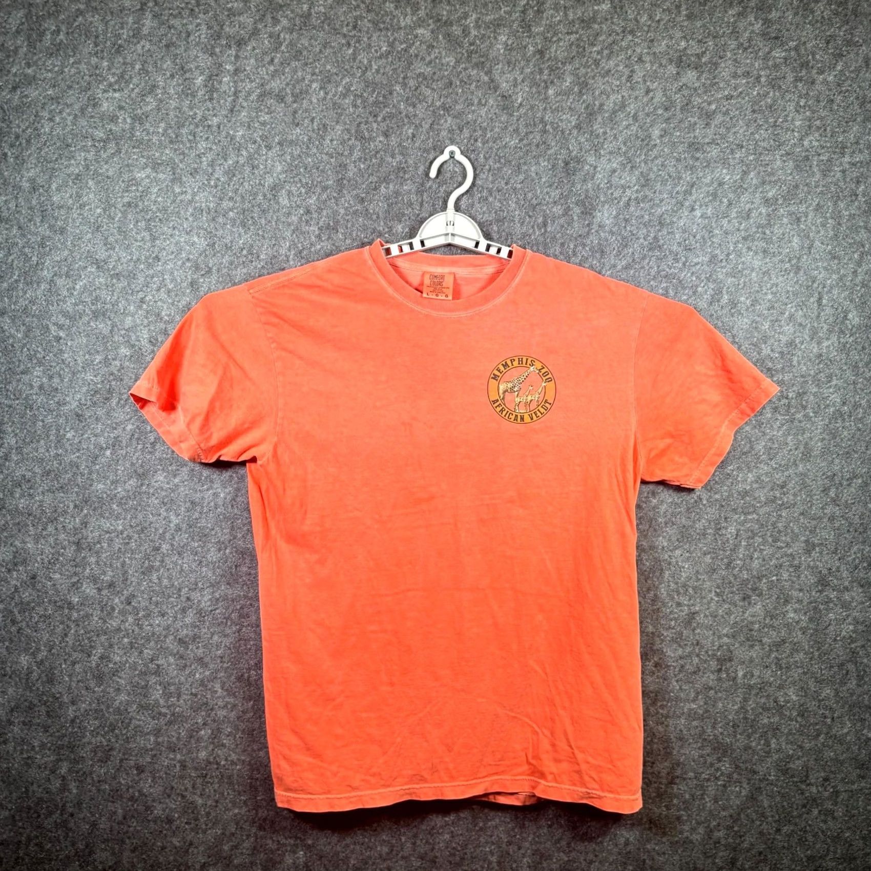 Comfort Colors Comfort Colors T-Shirt Men’s L Orange Memphis Zoo African Veldt Print Summer Size US L / EU 52-54 / 3 - 2 Thumbnail