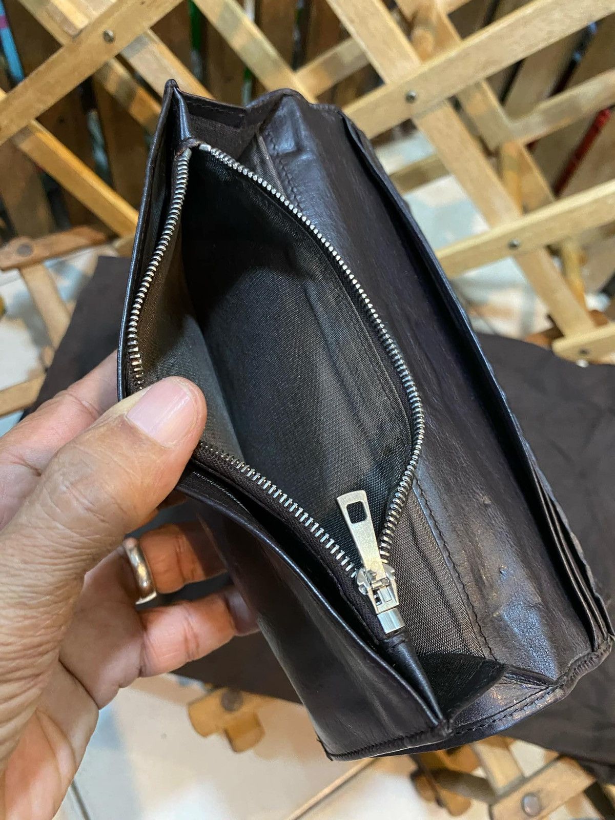 Bally × Designer × Vintage Bally Wallet Purse Brown Red Canvas Leather unisex Size ONE SIZE - 12 Thumbnail