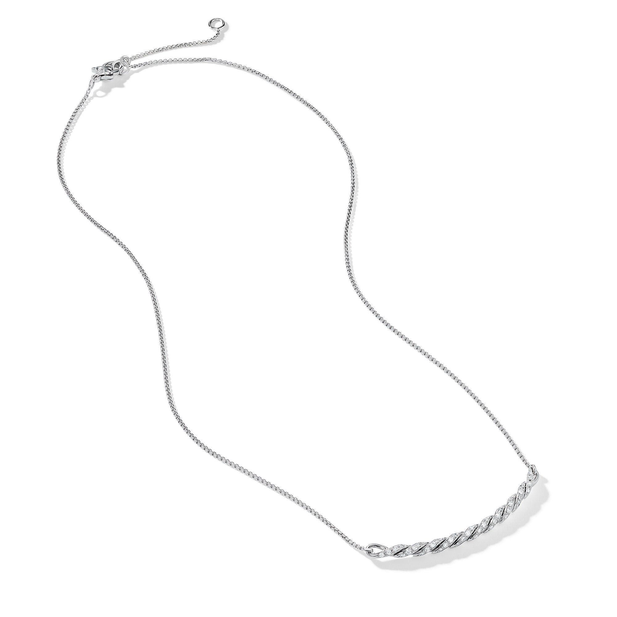 David Yurman o1w1db10325 Necklace in 18K White Gold with Diamonds 40.2mm Size ONE SIZE - 2 Thumbnail
