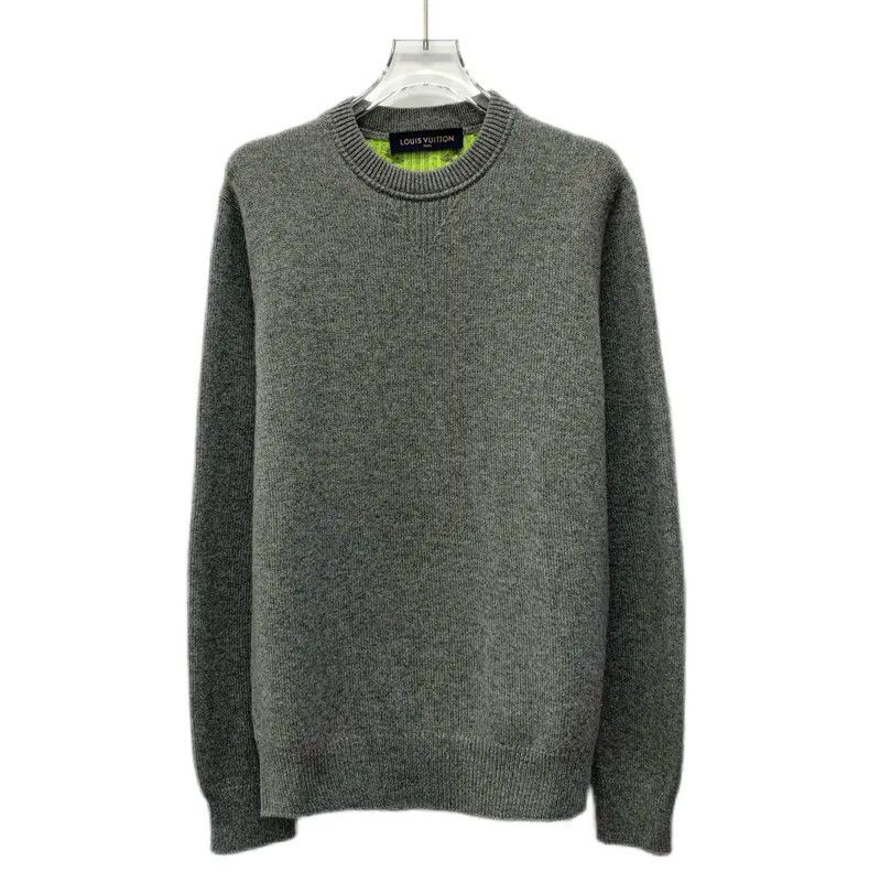 Louis Vuitton Gray Cashmere Knit Sweater for Men 0089