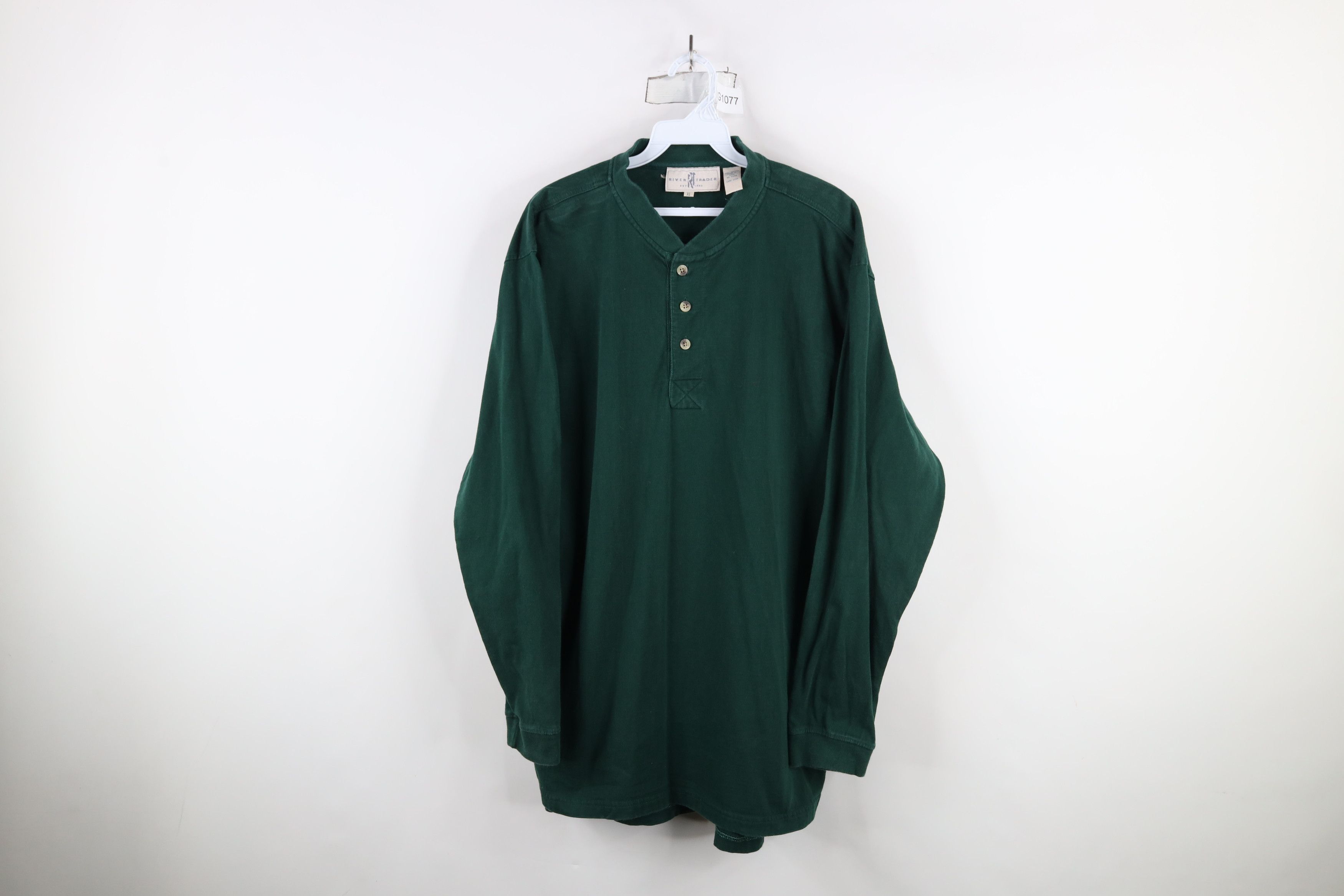 Vintage Vintage 90s Streetwear Cotton Long Sleeve Henley T-Shirt Size US XL / EU 56 / 4 - 1 Thumbnail