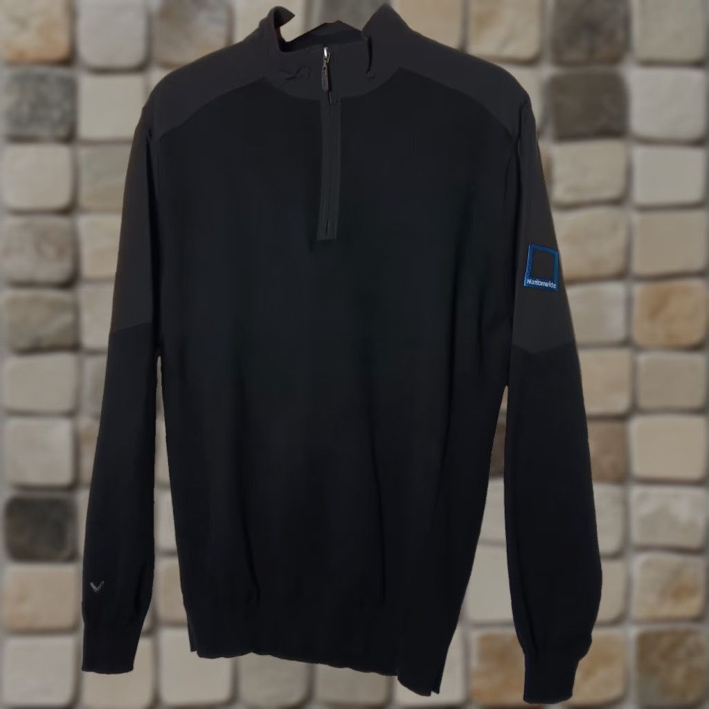 Callaway VINTAGE Callaway Golf Sweater Mens Large Black Logo Pullover 1/4 Zip Golf Casual Workwear Size US L / EU 52-54 / 3 - 1 Thumbnail