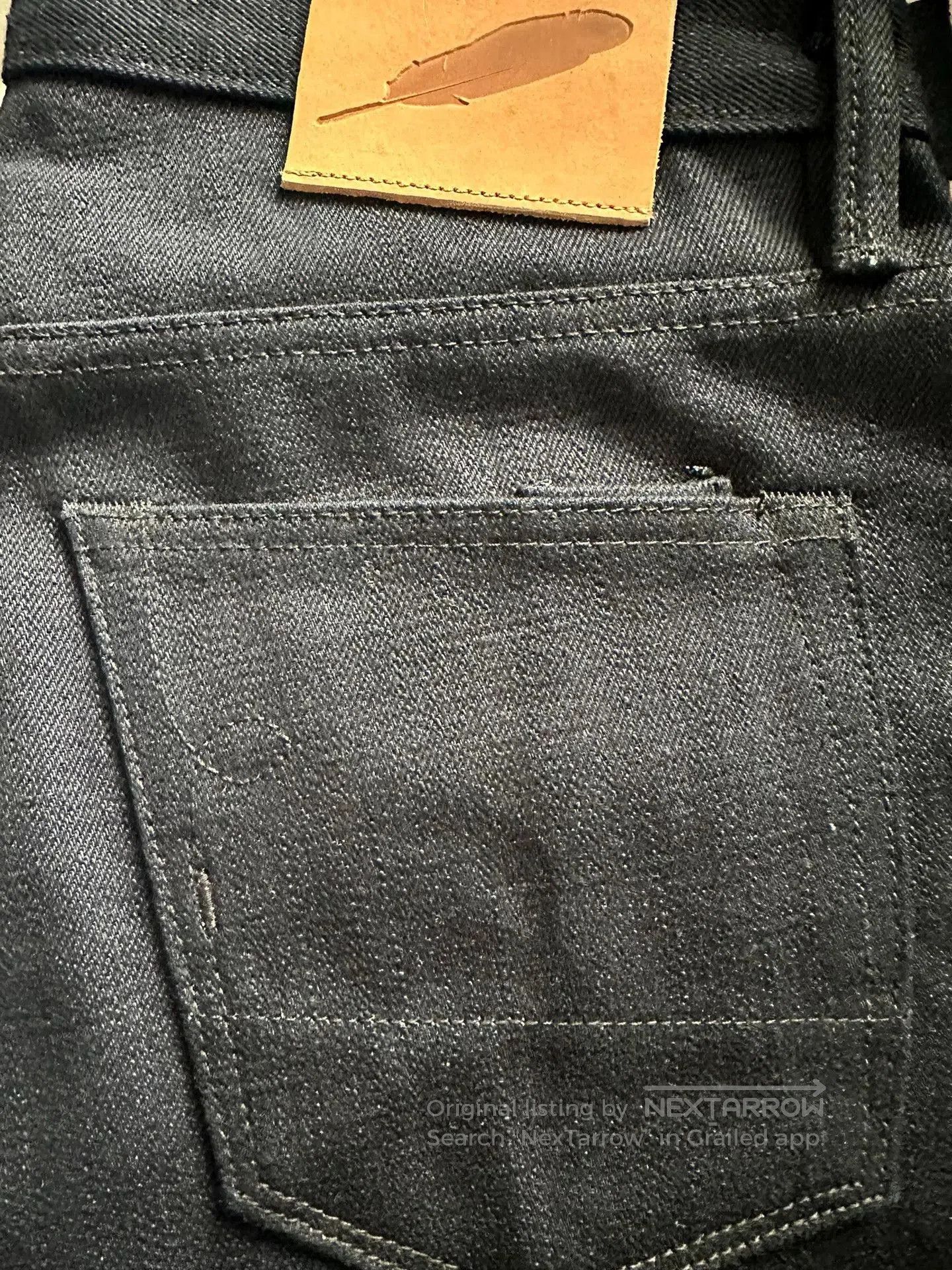 R.H.Vintage RGT 17oz Silveridge Blue Slim Taper Jeans. Size US 33 - 3 Thumbnail