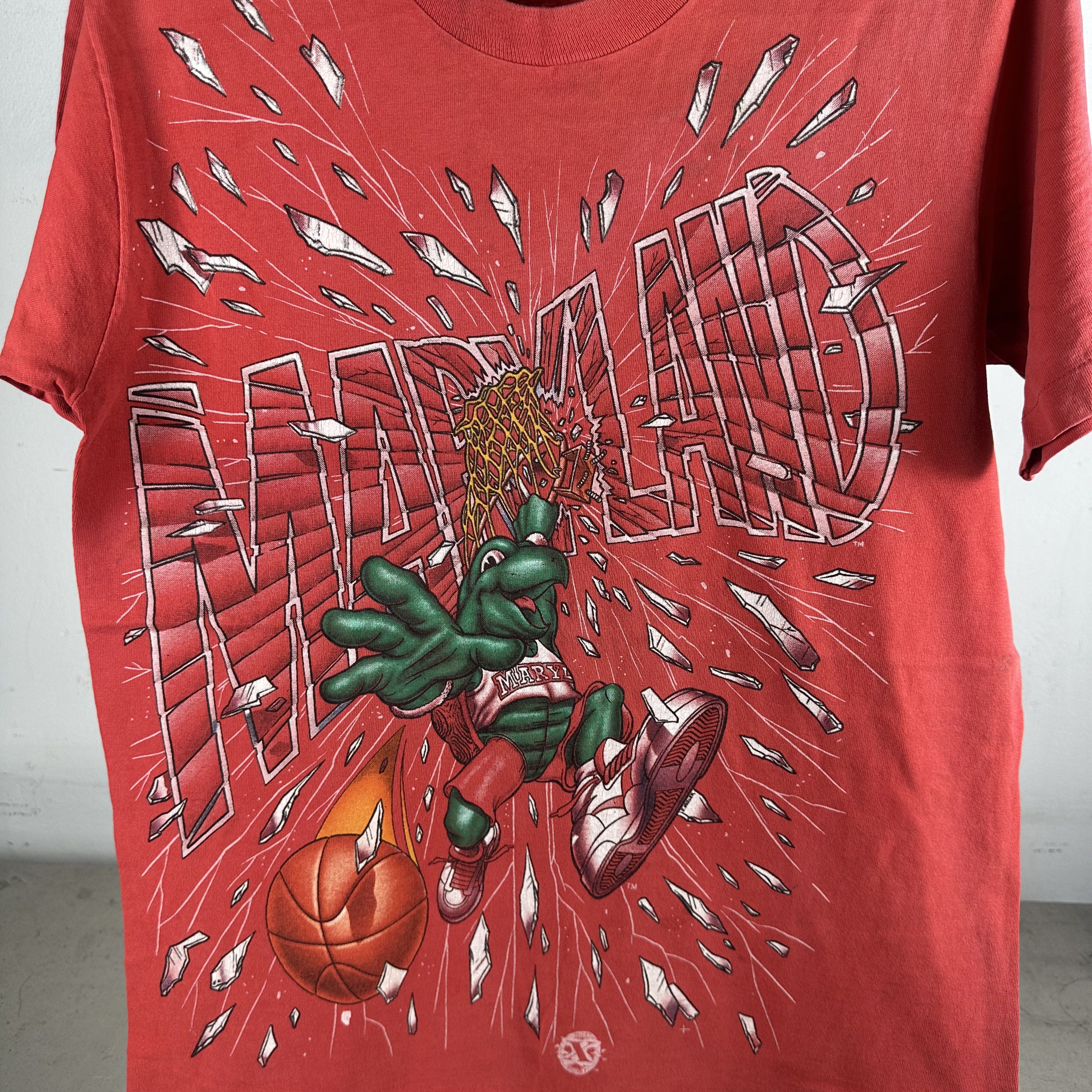 Vintage Vintage 90s Maryland Terrapins Shattered Backboard NCAA Tee Size US L / EU 52-54 / 3 - 2 Thumbnail
