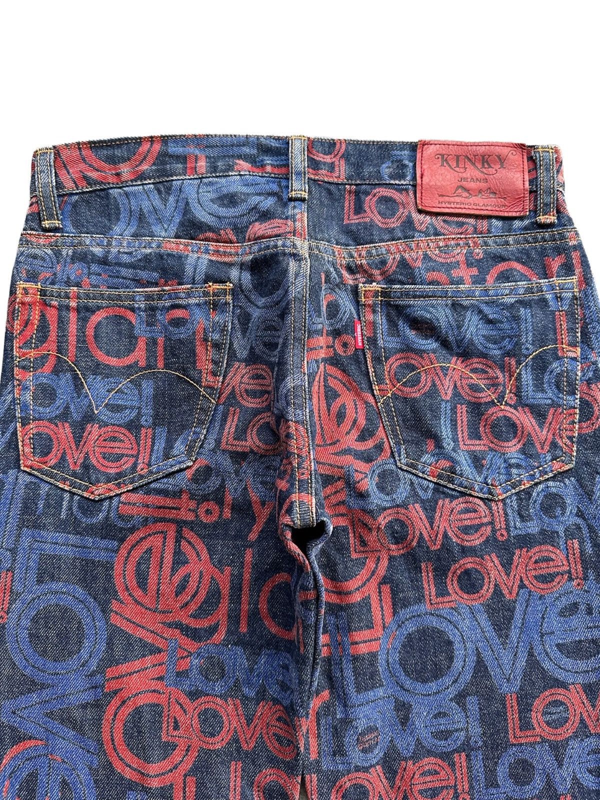 Hysteric Glamour 💥Rare Vintage Hysteric Glamour Overprint Love Hysteric Jeans Size US 29 - 9 Thumbnail