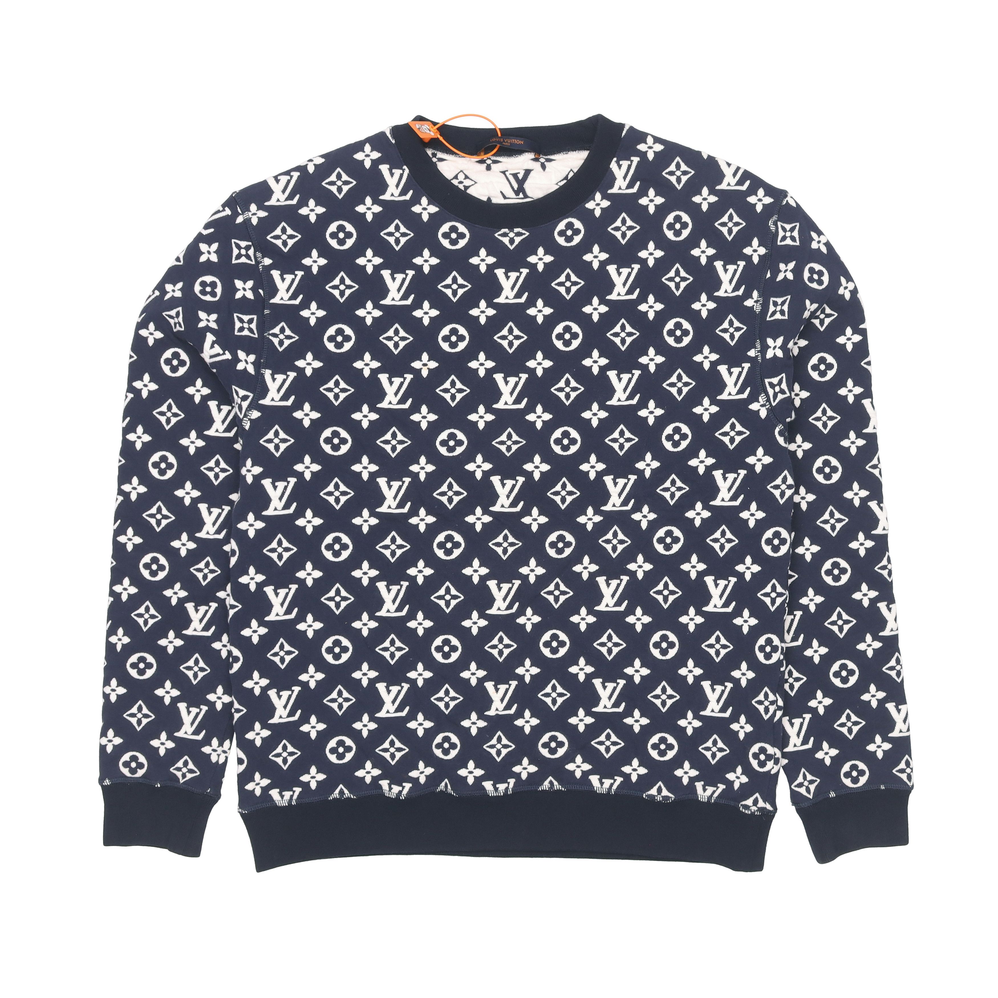 Louis Vuitton Louis Vuitton Monogram Jacquard Sweatshirt Size M Size US M / EU 48-50 / 2 - 1 Thumbnail