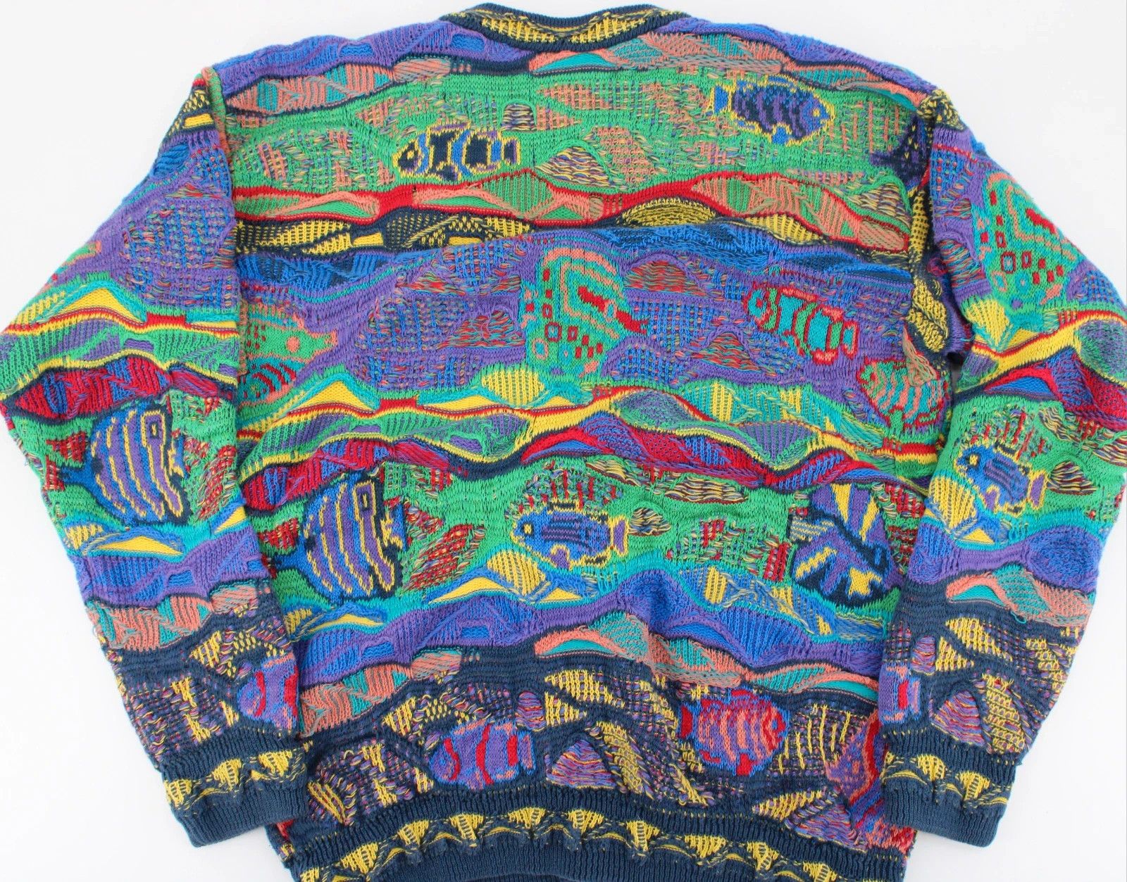 Coogi Coogi Vintage Fish 3D Knit Cardigan Size US M / EU 48-50 / 2 - 6 Thumbnail