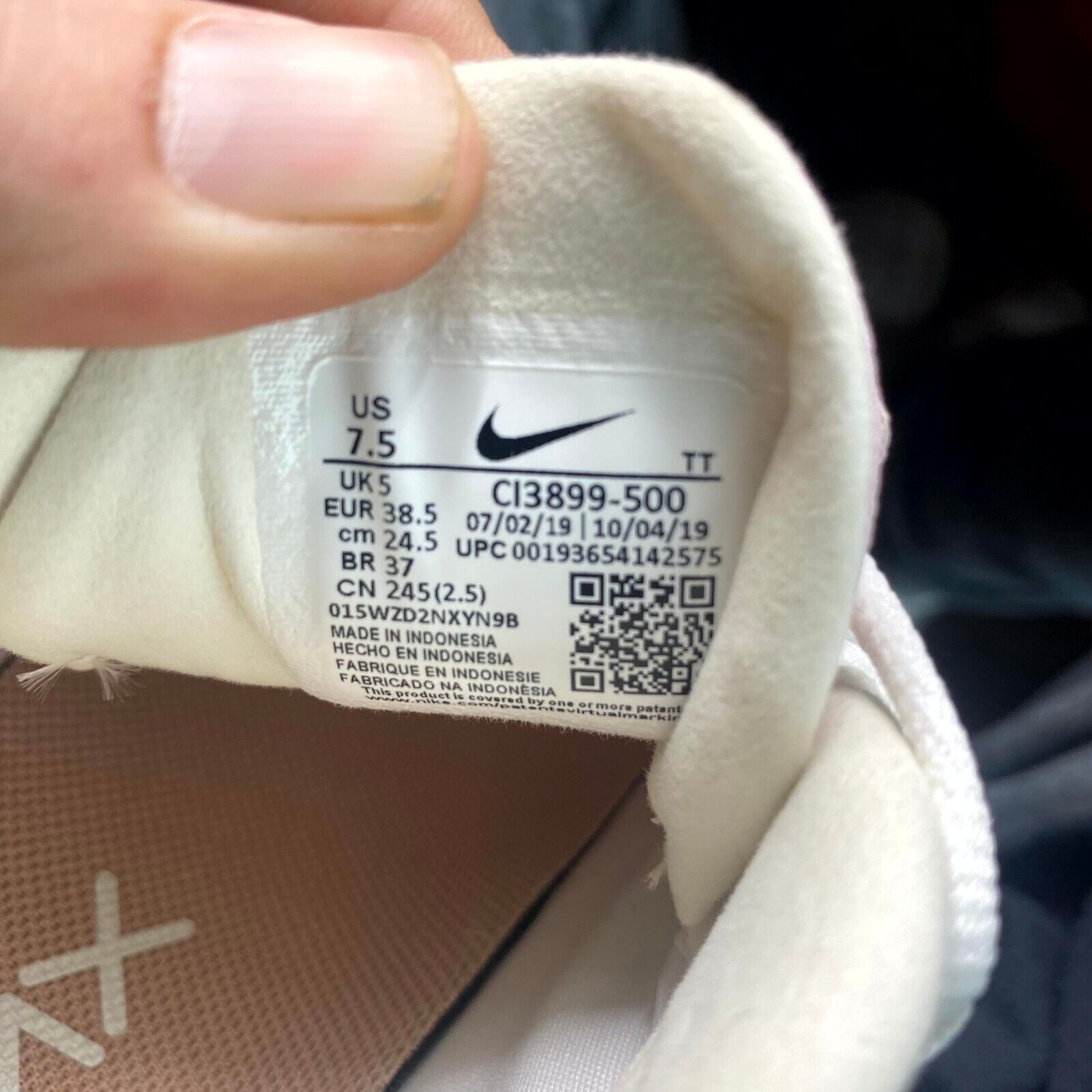 Nike Nike Air Max 270 React Plum Chalk CI3899-500 Women's 7.5 New Size US 7.5 / IT 37.5 - 8 Thumbnail