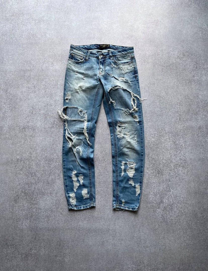 Dolce & Gabbana Vintage Dolce&Gabbana Distressed Baggy Jeans 26 Size US 26 / EU 42 - 3 Thumbnail