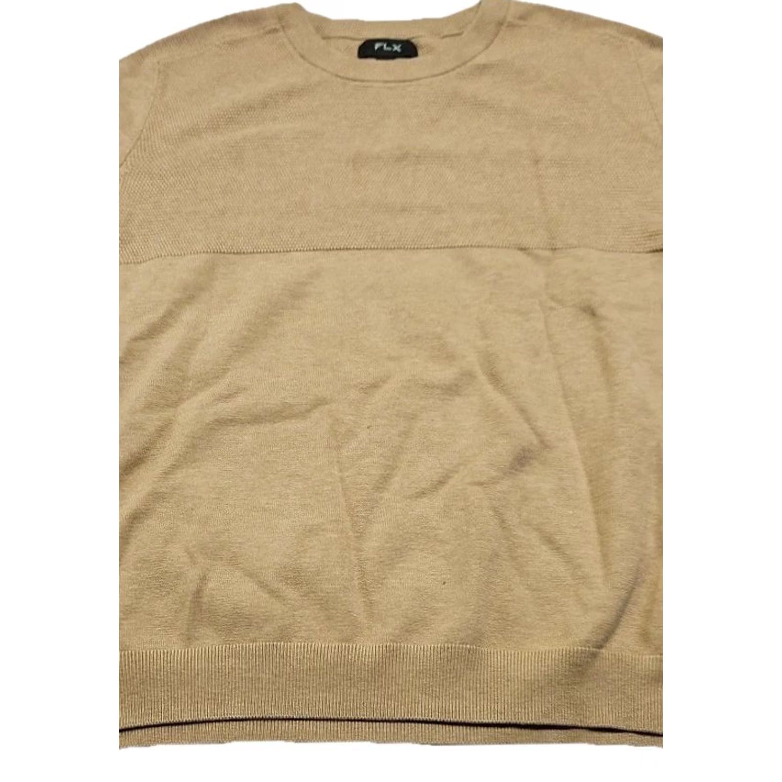 Vintage FLX Men’s XXL Oatmeal Beige Crew Neck Knit Pullover Sweatshirt Casual Mens Sweater Size US XXL / EU 58 / 5 - 6 Thumbnail