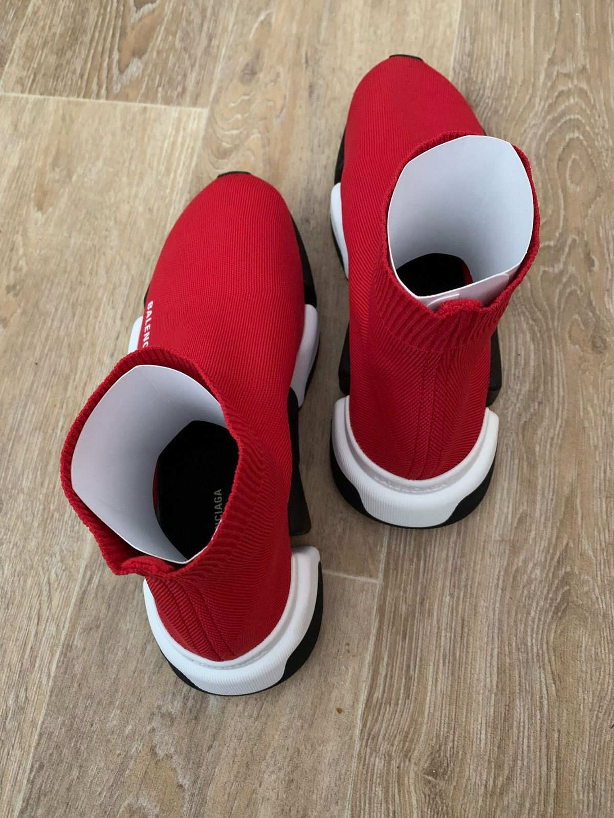 Balenciaga Balenciaga Red Speed Trainer Sz. 40 Size US 7 / EU 40 - 3 Thumbnail
