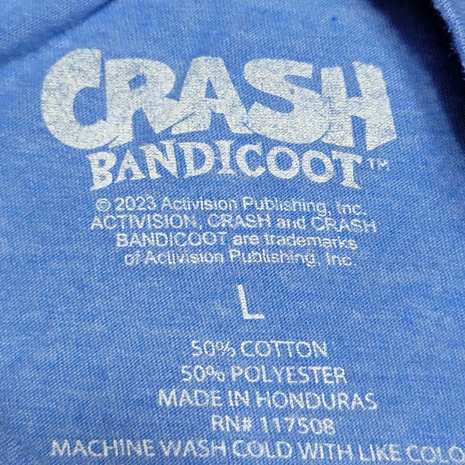 Other Crash Bandicoot Blue Unisex Tee - Size Large Size US L / EU 52-54 / 3 - 4 Thumbnail