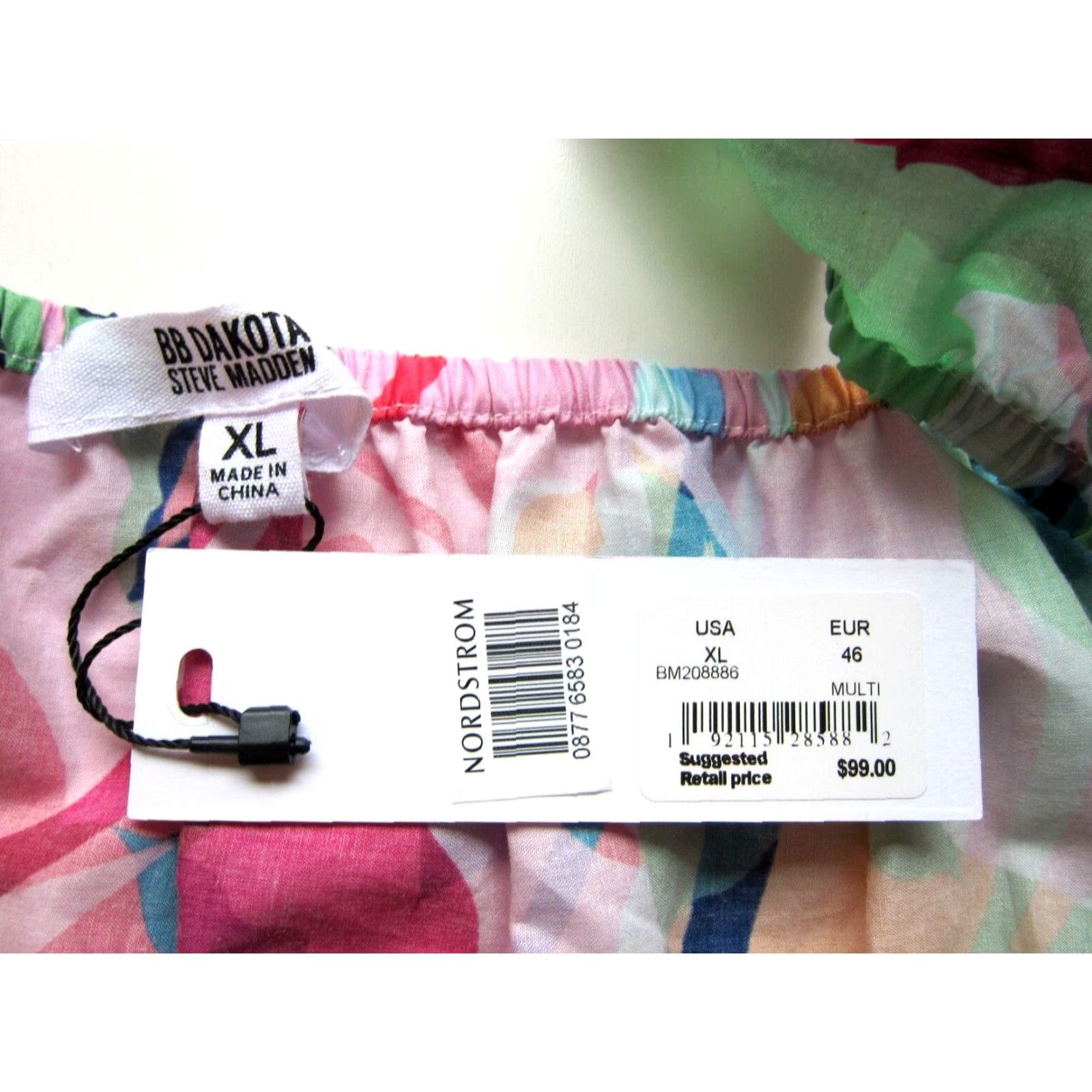 BB Dakota VINTAGE NWT Steve Madden BB Dakota Cotton Pink Green Floral Pocket Long Maxi Dress XL Size XL / US 12-14 / IT 48-50 - 3 Thumbnail