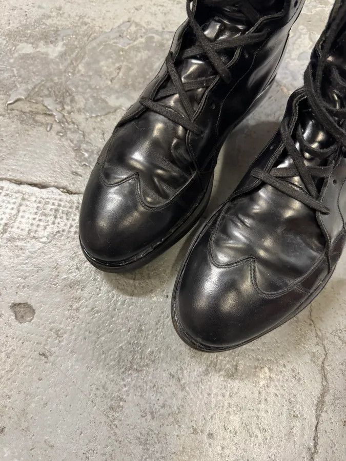 Vintage × Yohji Yamamoto Yohji Yamamoto Y3 Black Leather Boots Size US 11 / EU 44 - 3 Thumbnail