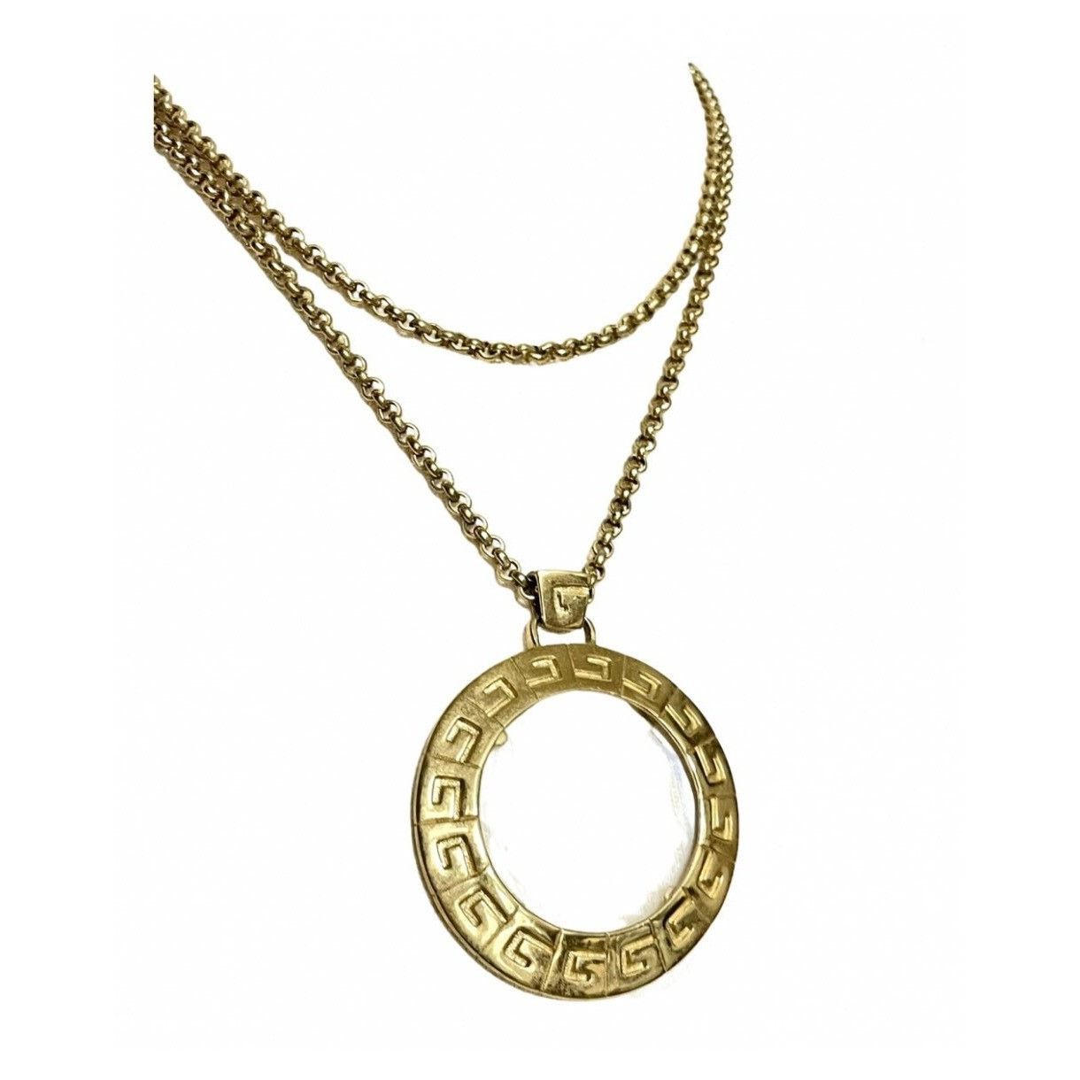 Givenchy Vintage Givenchy golden chain necklace with round loupe top. Size ONE SIZE - 1 Thumbnail