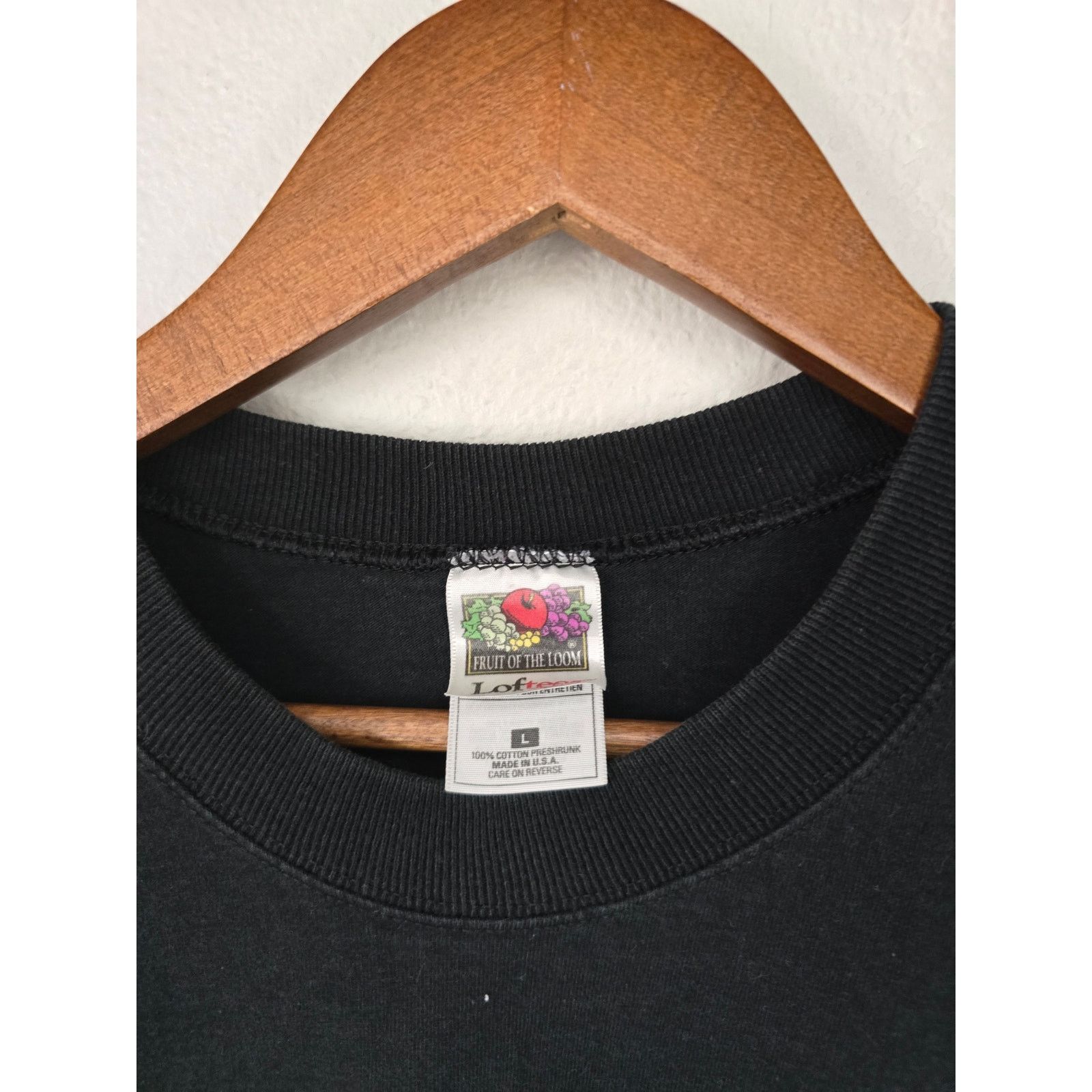 Fruit Of The Loom × Vintage Vintage NRA Shirt FOTL Arm Pride Faded L Black Graphic Tee Size US L / EU 52-54 / 3 - 4 Thumbnail