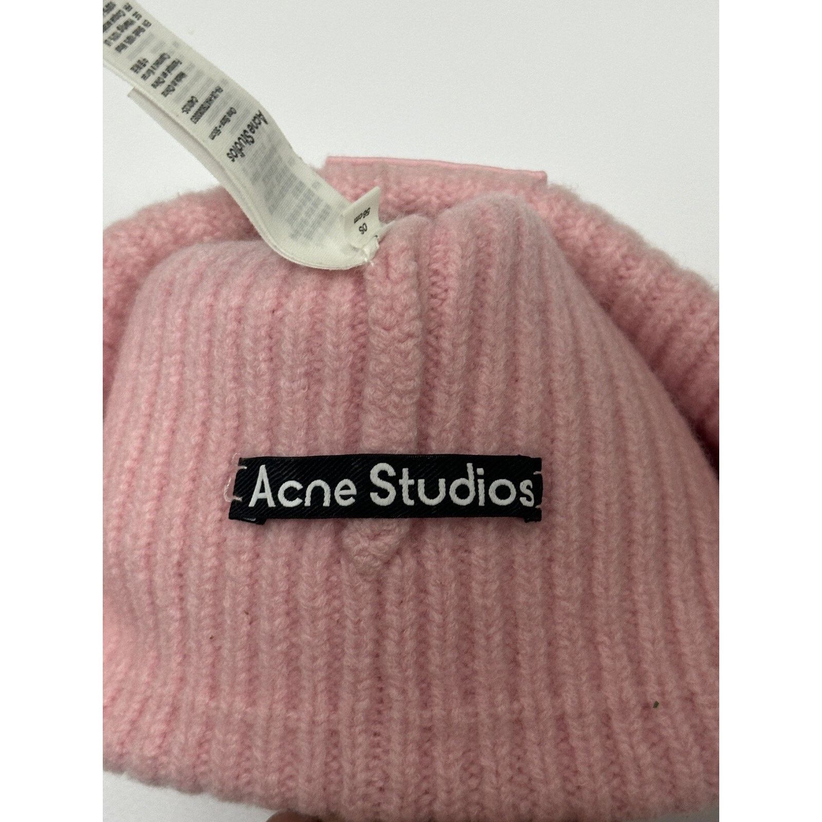 Acne Studios Acne Studios Face Logo Wool Pink Beanie Hat Size OS/56 Cm Size ONE SIZE - 4 Thumbnail