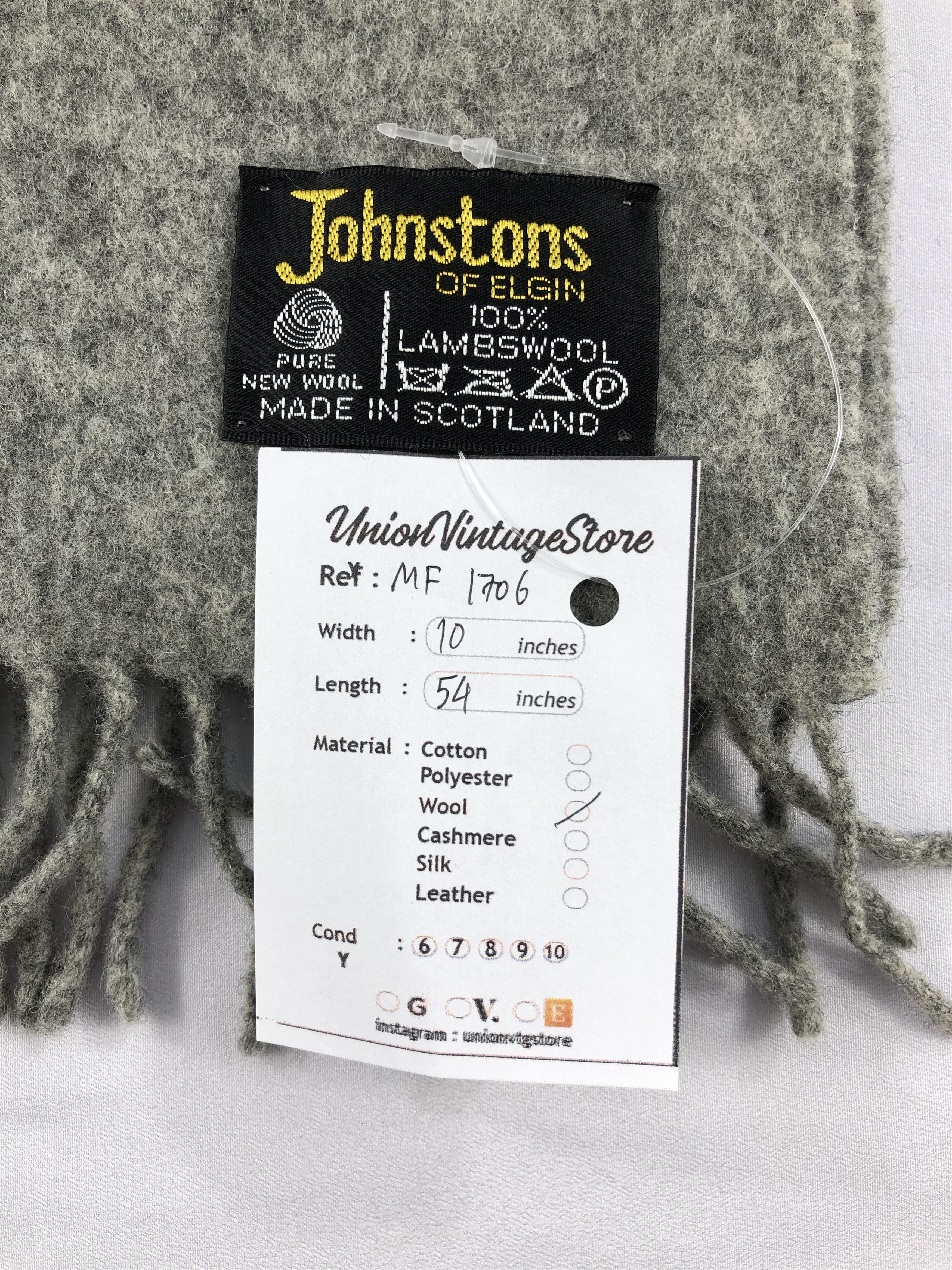 Johnstons Of Elgin Vintage Johnstons of Elgin Scarf/Muffler/Neckwear MF1706 Size ONE SIZE - 5 Thumbnail