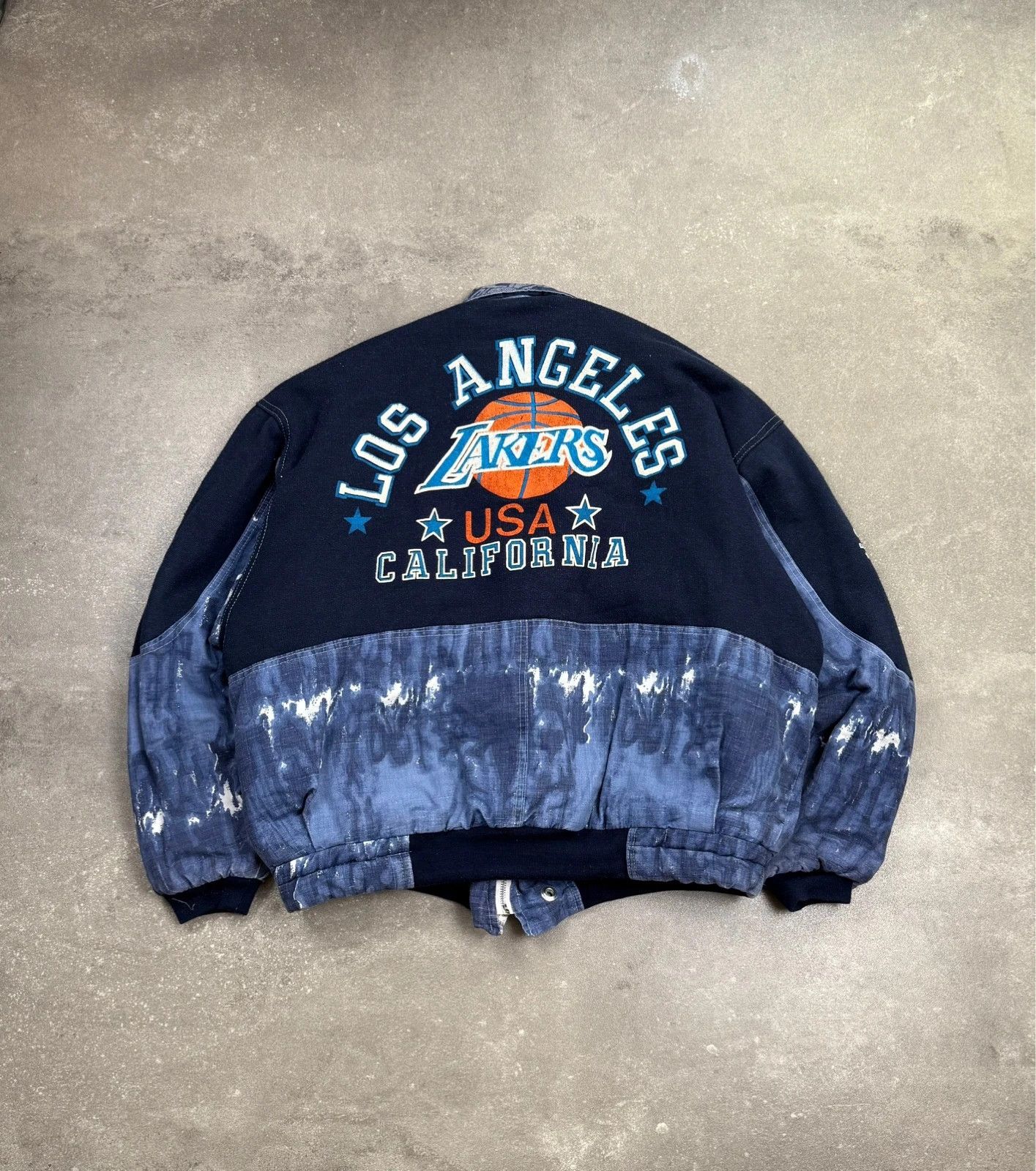 Los Angeles Apparel × Vintage Lakers Los Angeles bomber vintage double jacket 90s 1990s basketball street wear y2k rap hip hop Size US XL / EU 56 / 4 - 1 Thumbnail