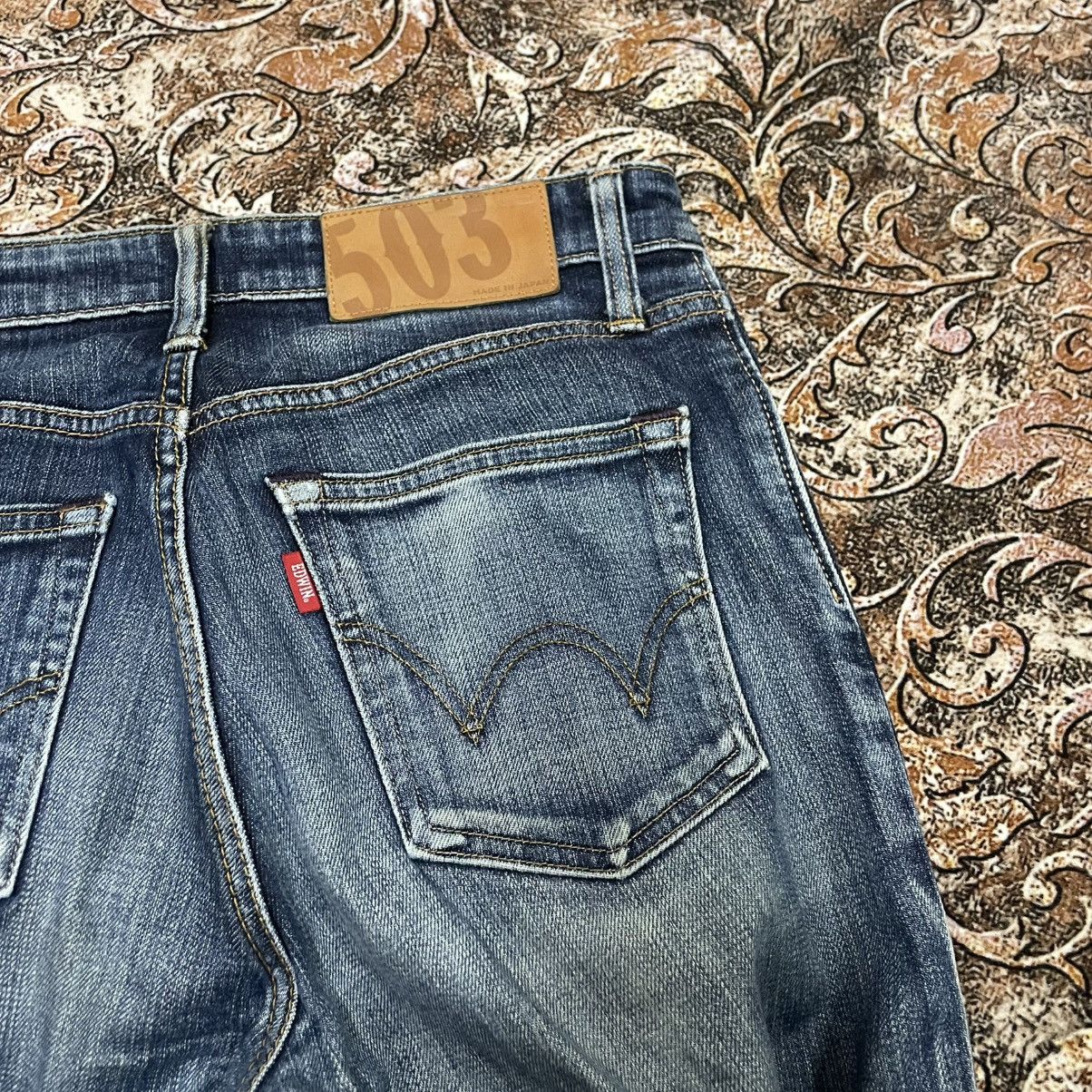 Edwin 🔥Vintage Edwin E50302 Stoned Washed Distress Denim Jeans Size US 30 / EU 46 - 9 Thumbnail