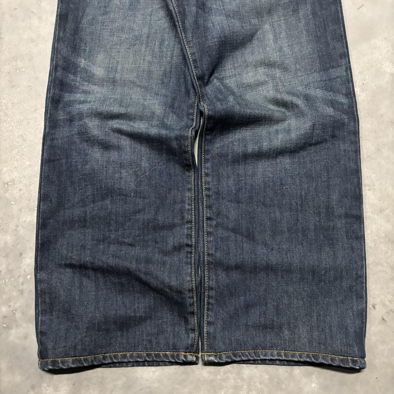 Japanese Brand × Vintage Crazy Vintage Y2K/2000s Grunge Dark Wash Essential Denim Jeans! Size US 34 / EU 50 - 6 Thumbnail