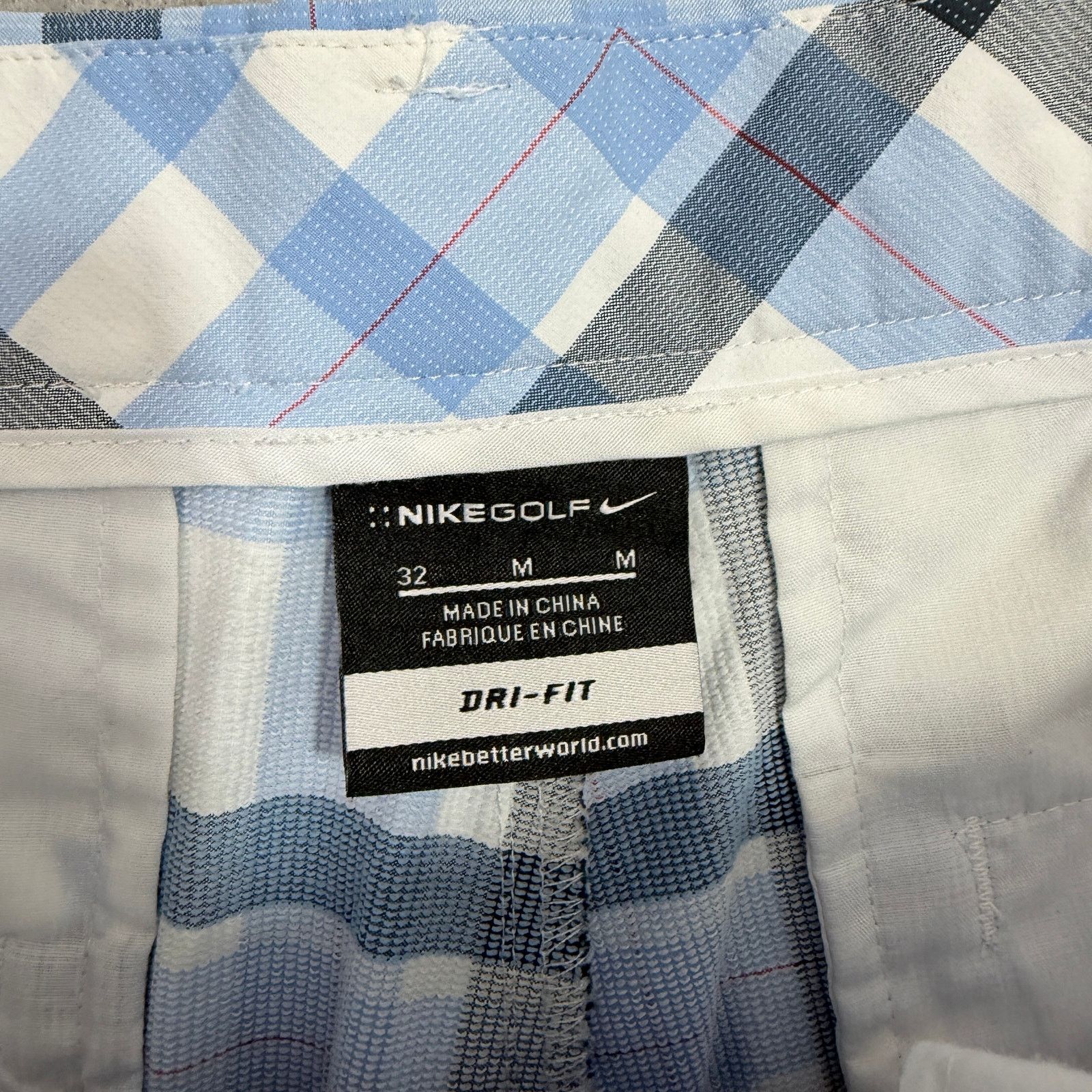 Nike Nike Golf Shorts Men's 32 Blue Plaid 10" Inseam Dri-Fit Size US 32 / EU 48 - 4 Thumbnail