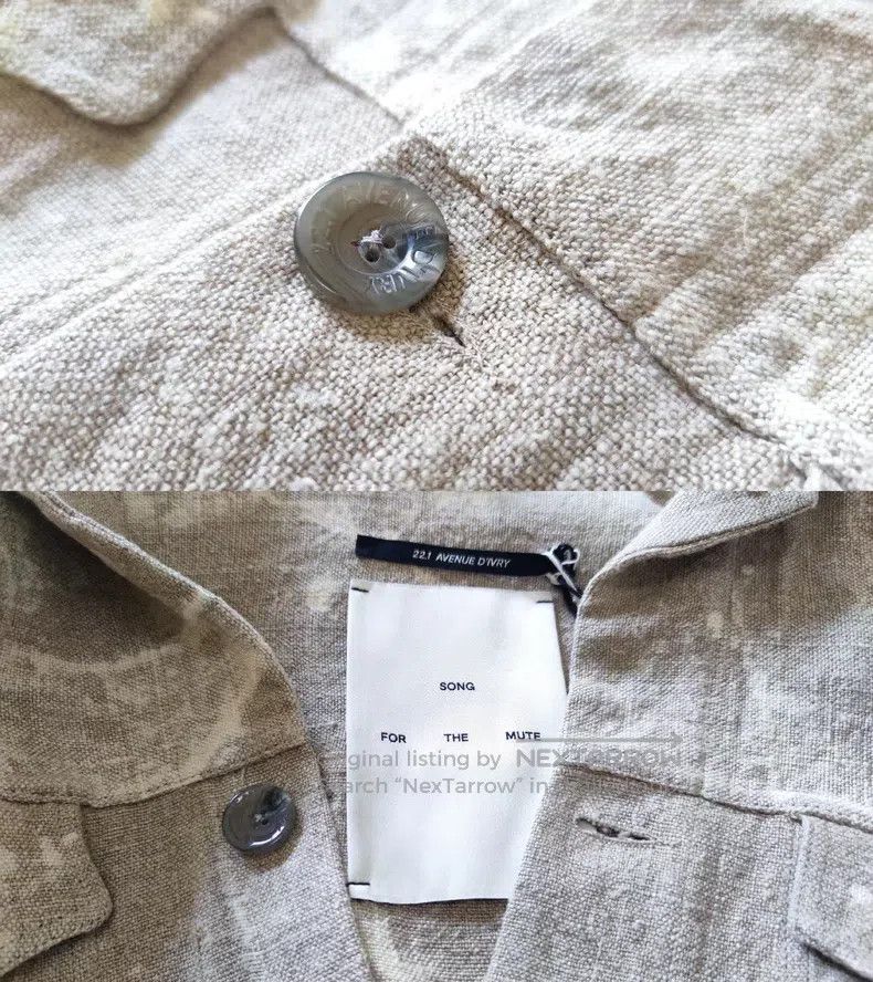 Song For The Mute Song For The Mute Coarse Linen Splatter Craftsman Jacket Size US M / EU 48-50 / 2 - 8 Thumbnail
