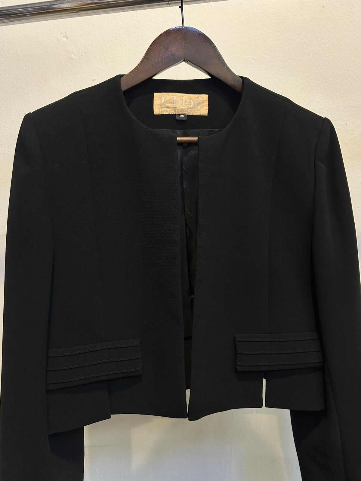 Chloe Chloe Black Formal Structured Blazer Size M / US 6-8 / IT 42-44 - 3 Thumbnail