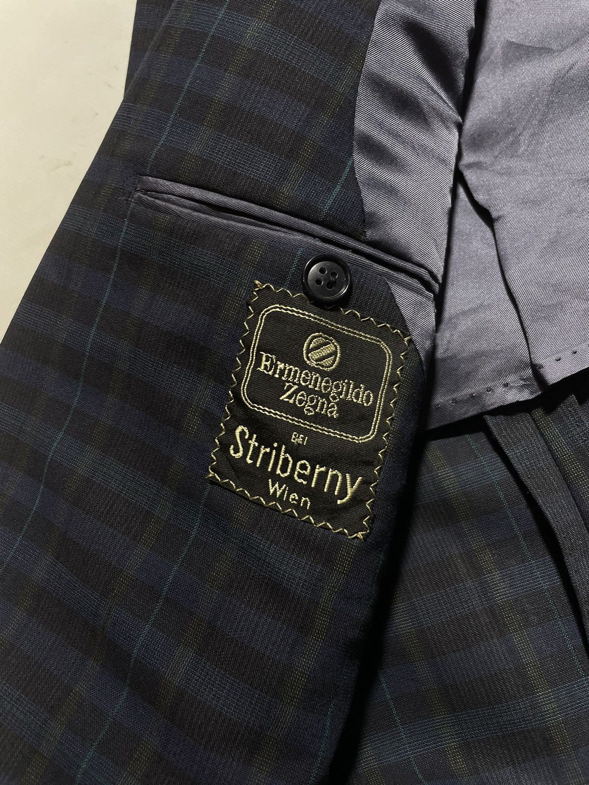Ermenegildo Zegna Ermenergildo Zegna Plaid Blazer Size 54R - 12 Thumbnail