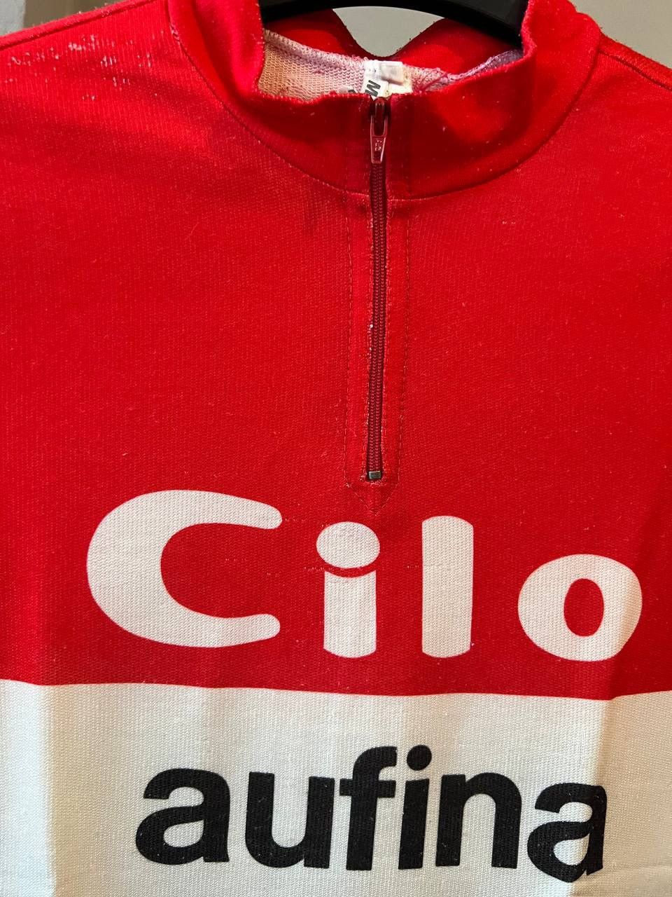 Vintage RARE 1978/86 CILO AUFINA TEAM SWITZERLAND CYCLING BIKEJERSEY Size US M / EU 48-50 / 2 - 12 Thumbnail