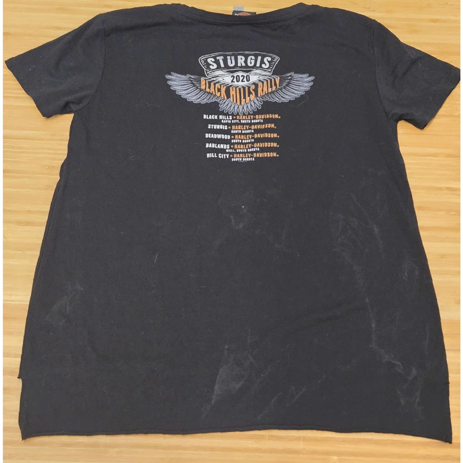 Harley Davidson Harley-Davidson Sturgis Shirt Womens L Black T-Shirt 2020 Eagle 80th Anniversary Harley-Davidson Size L / US 10 / IT 46 - 4 Thumbnail