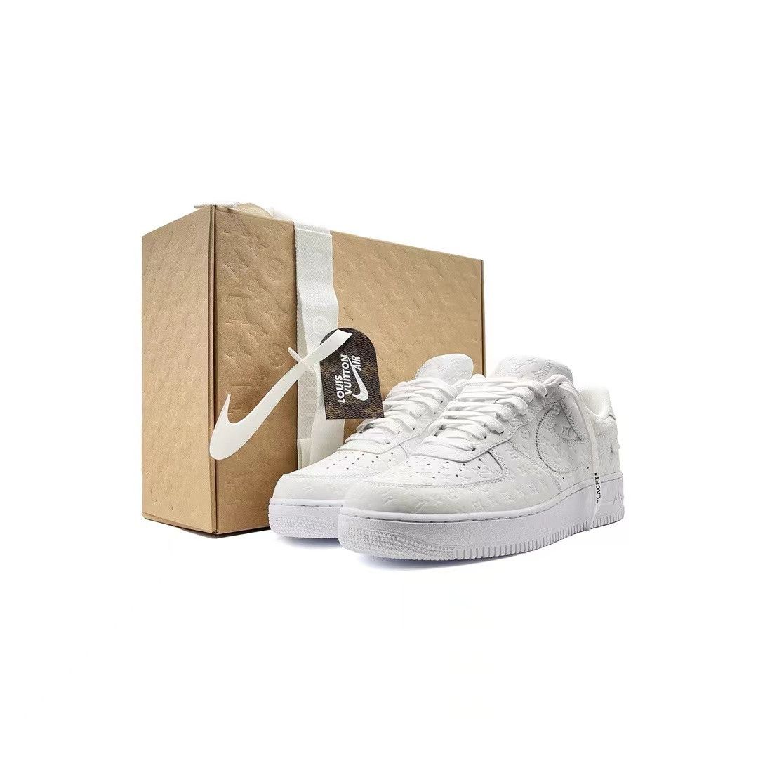 Louis Vuitton Louis Vuitton X Nike Air Force 1 Low Top Lace-Up Sneakers Size US 8 / EU 41 - 5 Thumbnail