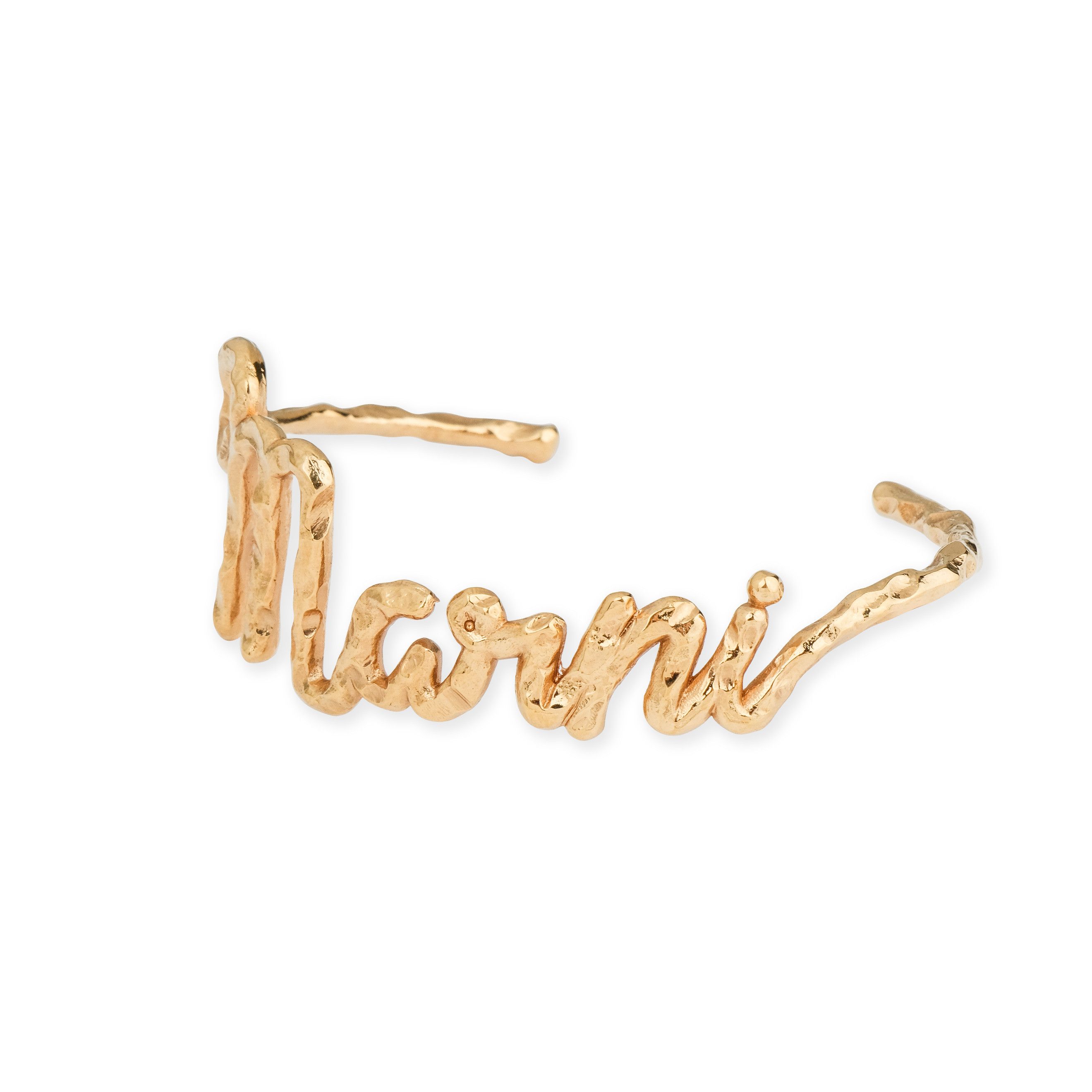 Marni o1f1d3z0725 Size: OS / Logo Cuff Bracelet in Gold Size ONE SIZE - 4 Thumbnail