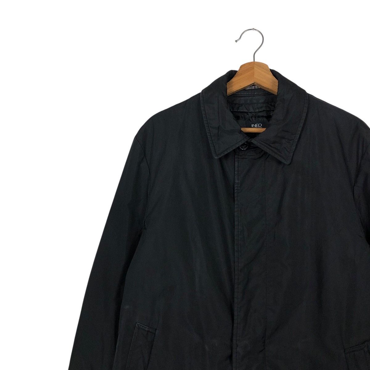 Yohji Yamamoto 📌Vintage Long Jacket Rich Black Ined Homme Basic Size US M / EU 48-50 / 2 - 8 Thumbnail
