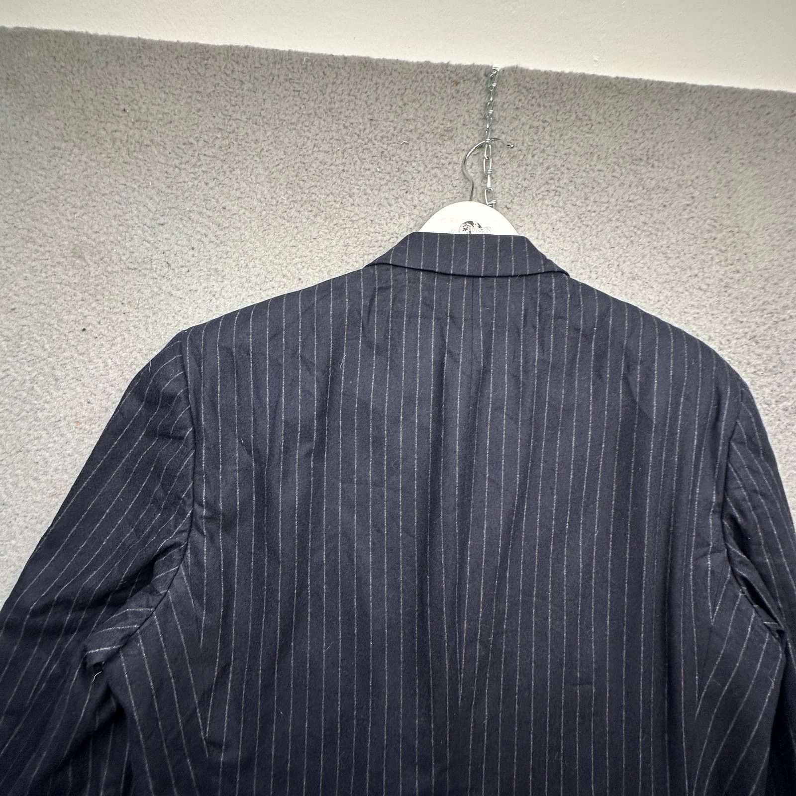 Brooks Brothers Brooks Brothers Pinstripe Wool Jacket 42 Long Navy Italy Size US L / EU 52-54 / 3 - 14 Thumbnail
