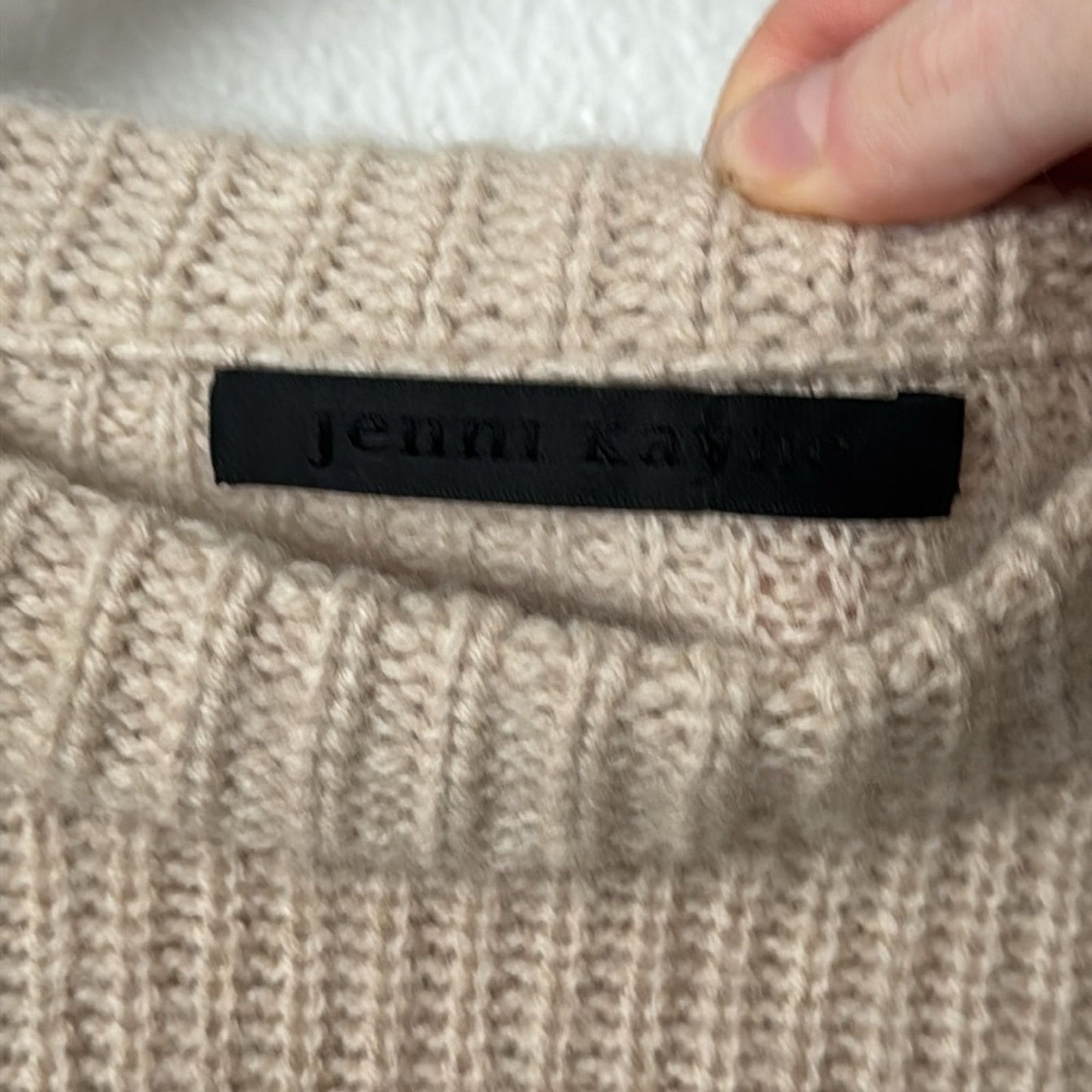 Other Jenni Kayne L Cashmere Fisherman Sweater in Oatmeal Size L / US 10 / IT 46 - 6 Thumbnail